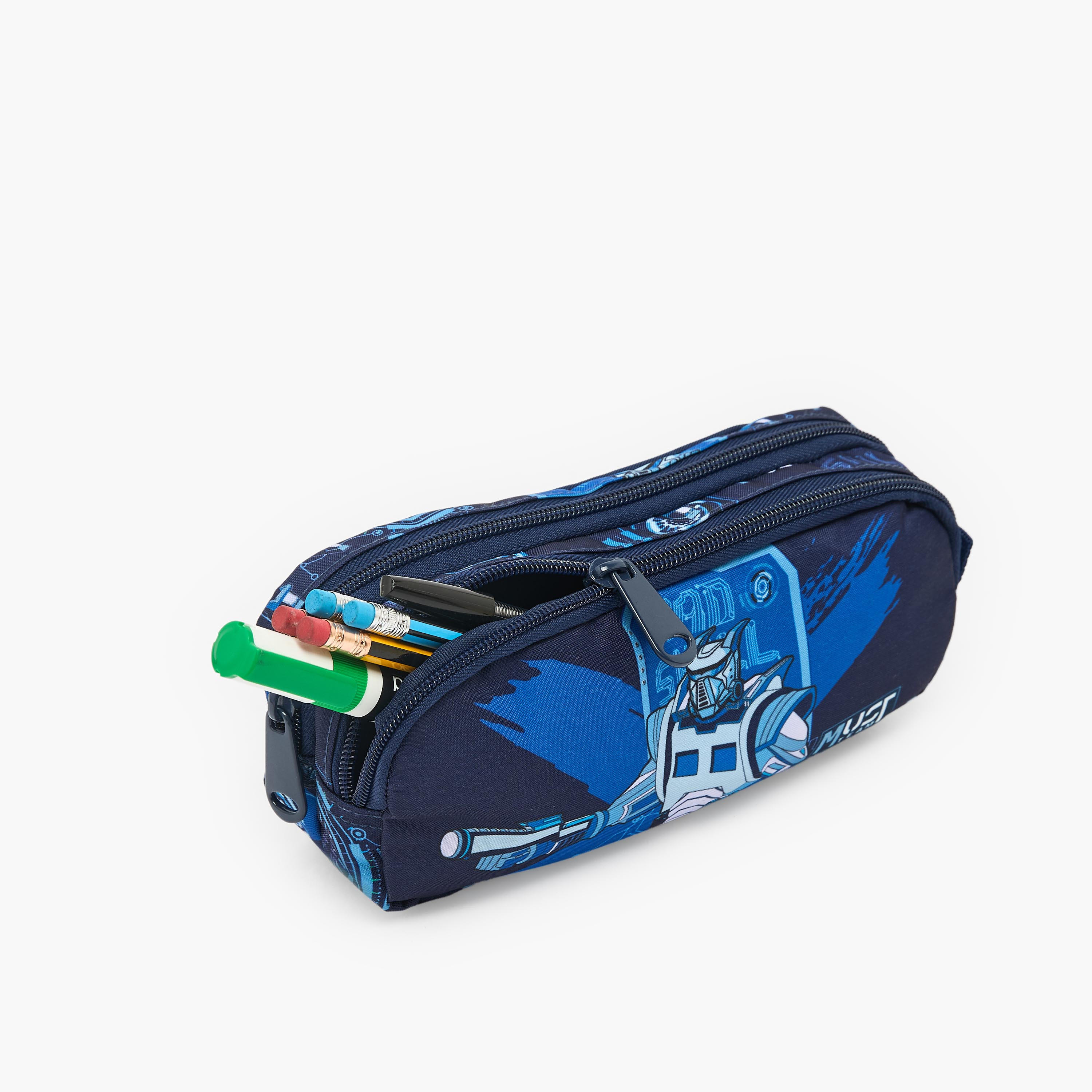 مقلمة بقسمين وطبعات من ماست تيم-school-stationery-pencilcases-image-7