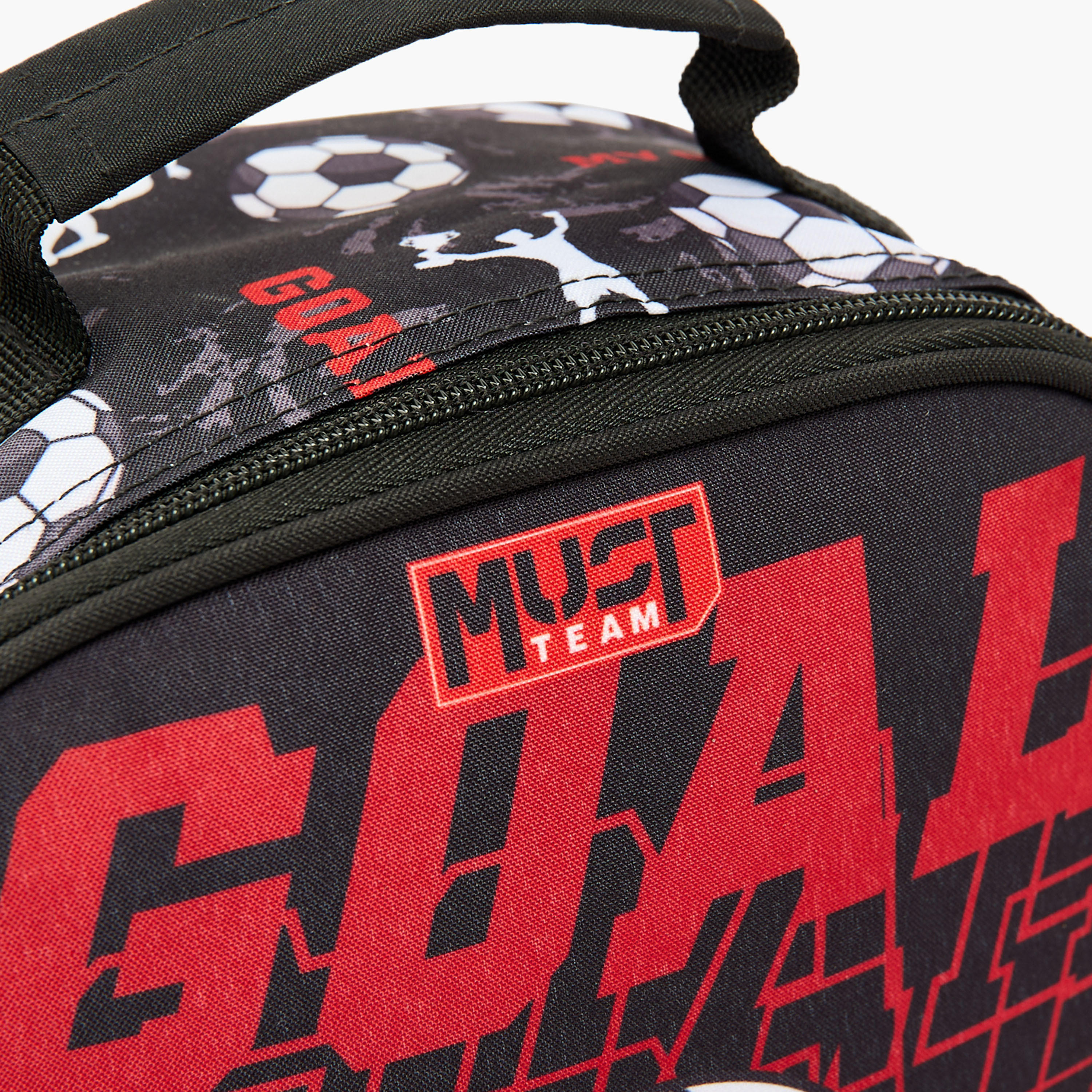 MustTeam Football Print Lunch Bag for Boys 5-8 Years with Shoulder Strap-school-lunchessentials-lunchbags-image-4