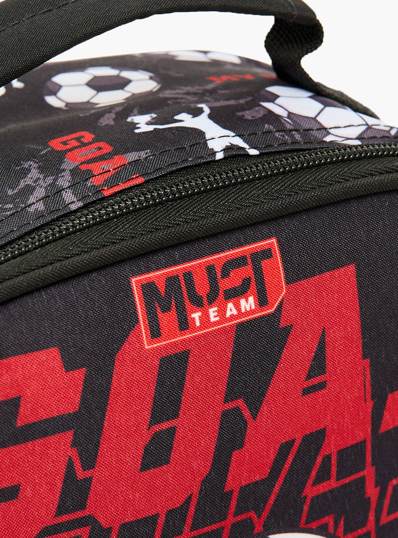 MustTeam Football Print Lunch Bag for Boys 5-8 Years with Shoulder Strap-school-lunchessentials-lunchbags-image-4