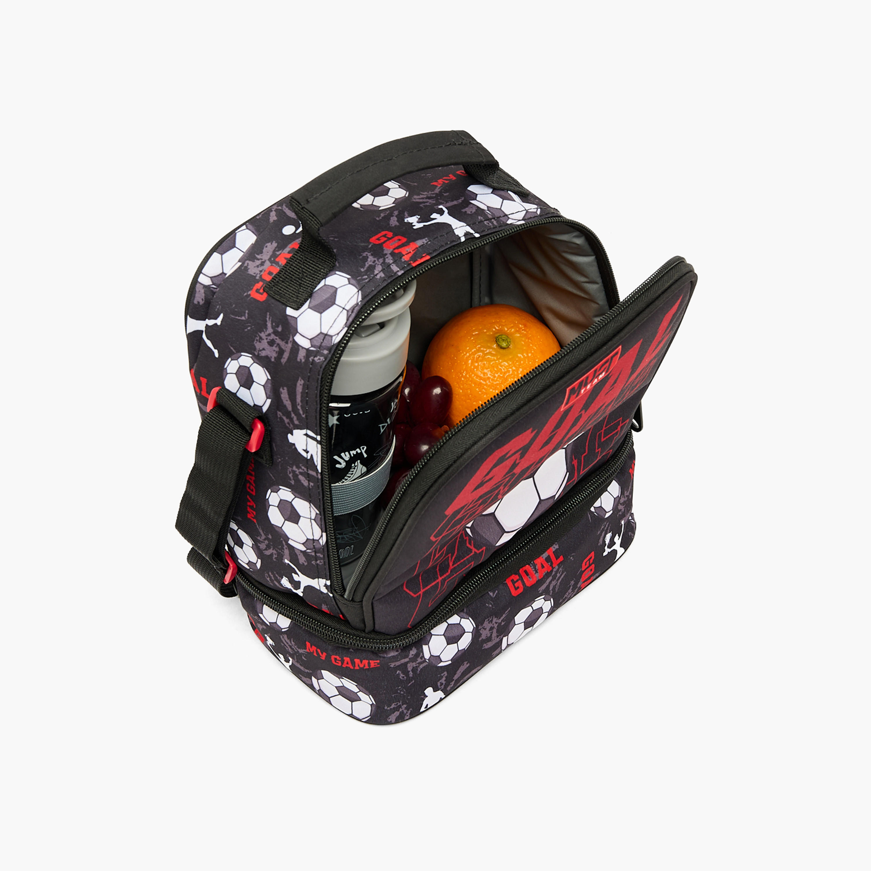 MustTeam Football Print Lunch Bag for Boys 5-8 Years with Shoulder Strap-school-lunchessentials-lunchbags-image-5