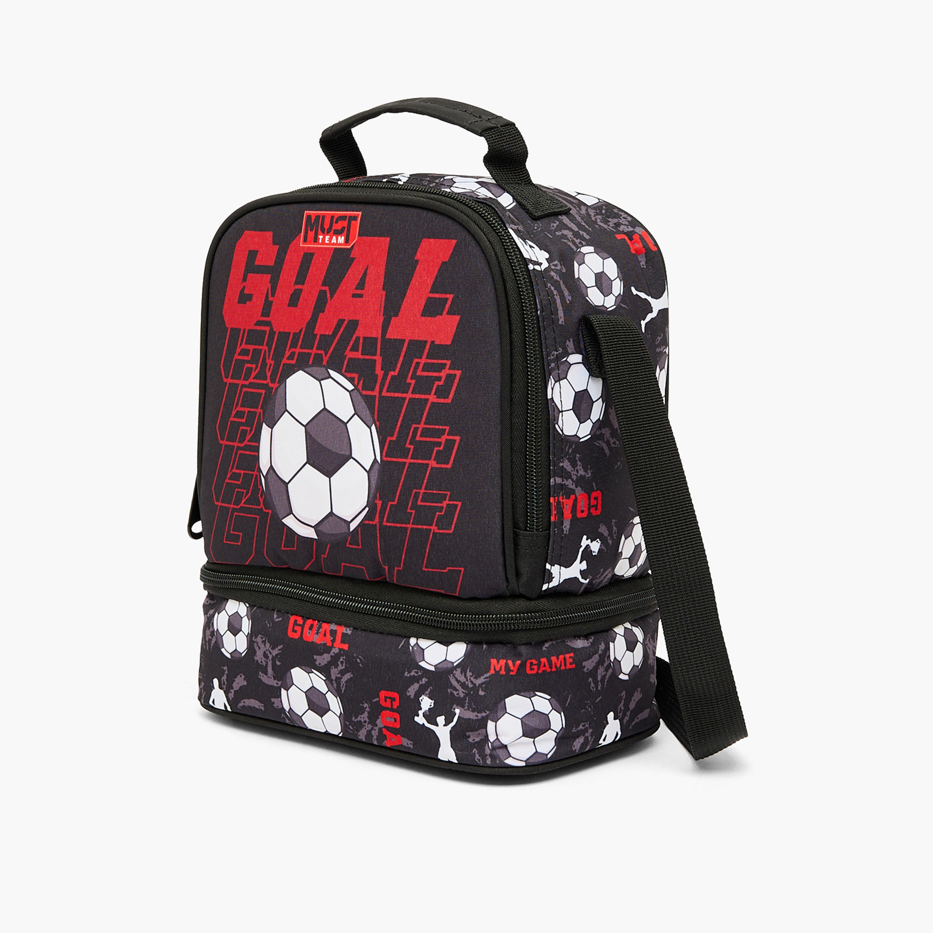 MustTeam Football Print Lunch Bag for Boys 5-8 Years with Shoulder Strap-school-lunchessentials-lunchbags-image-8