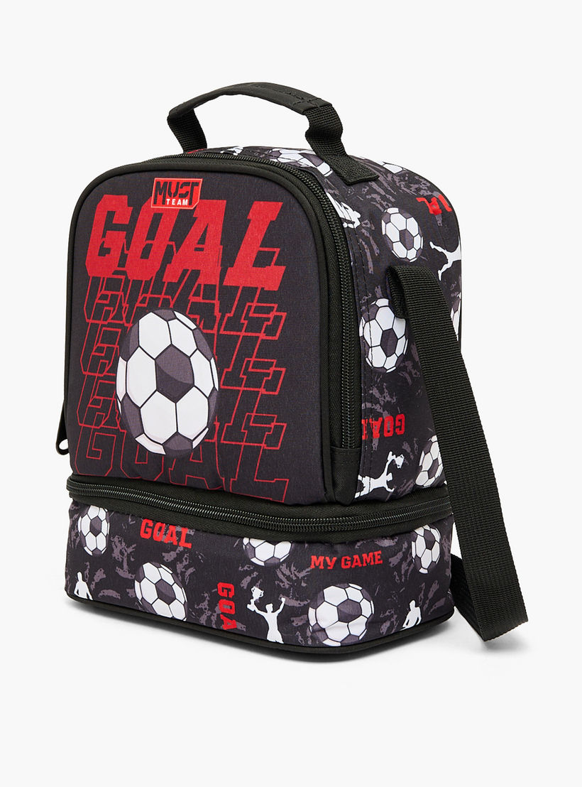 MustTeam Football Print Lunch Bag for Boys 5-8 Years with Shoulder Strap-school-lunchessentials-lunchbags-image-8