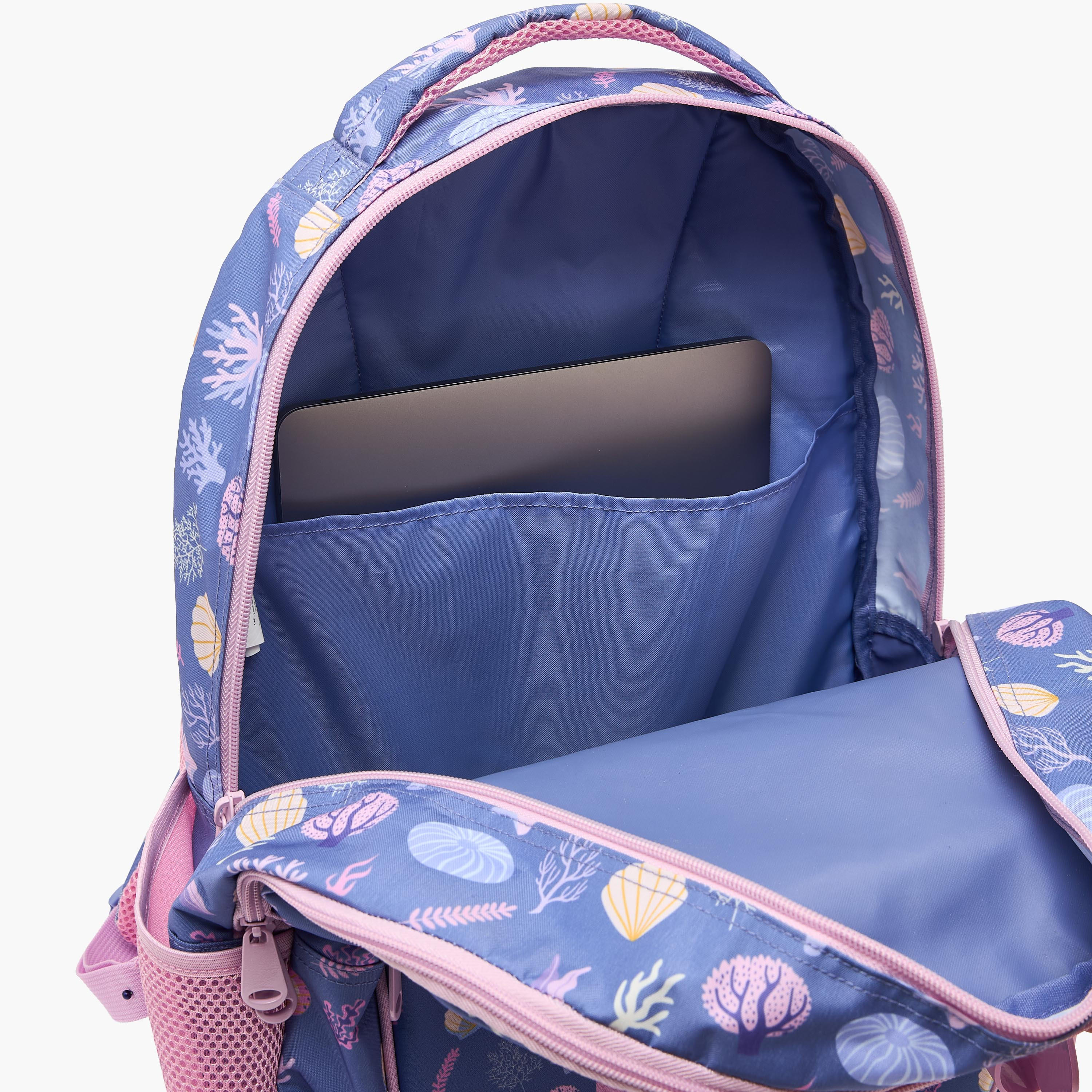 شنطة ظهر للبنات 5-8 سنوات بأحزمة كتف مبطنة وطبعات صدف من موست تيم - 17 بوصة-school-bagsandbackpacks-backpacks-image-8