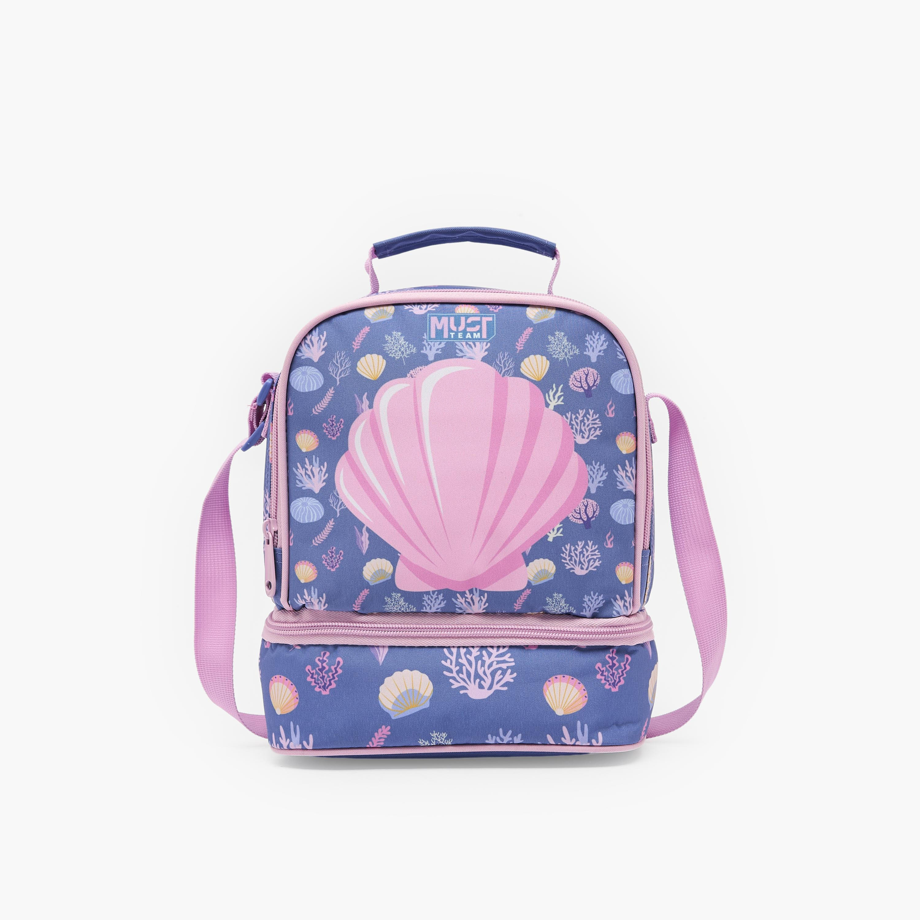 شنطة غداء بحزام قابل للفصل وبطبعات للبنات من سن 5-8 سنوات من ماست تيم-school-lunchessentials-lunchbags-image-1