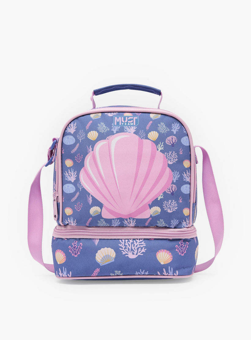شنطة غداء بحزام قابل للفصل وبطبعات للبنات من سن 5-8 سنوات من ماست تيم-school-lunchessentials-lunchbags-image-1