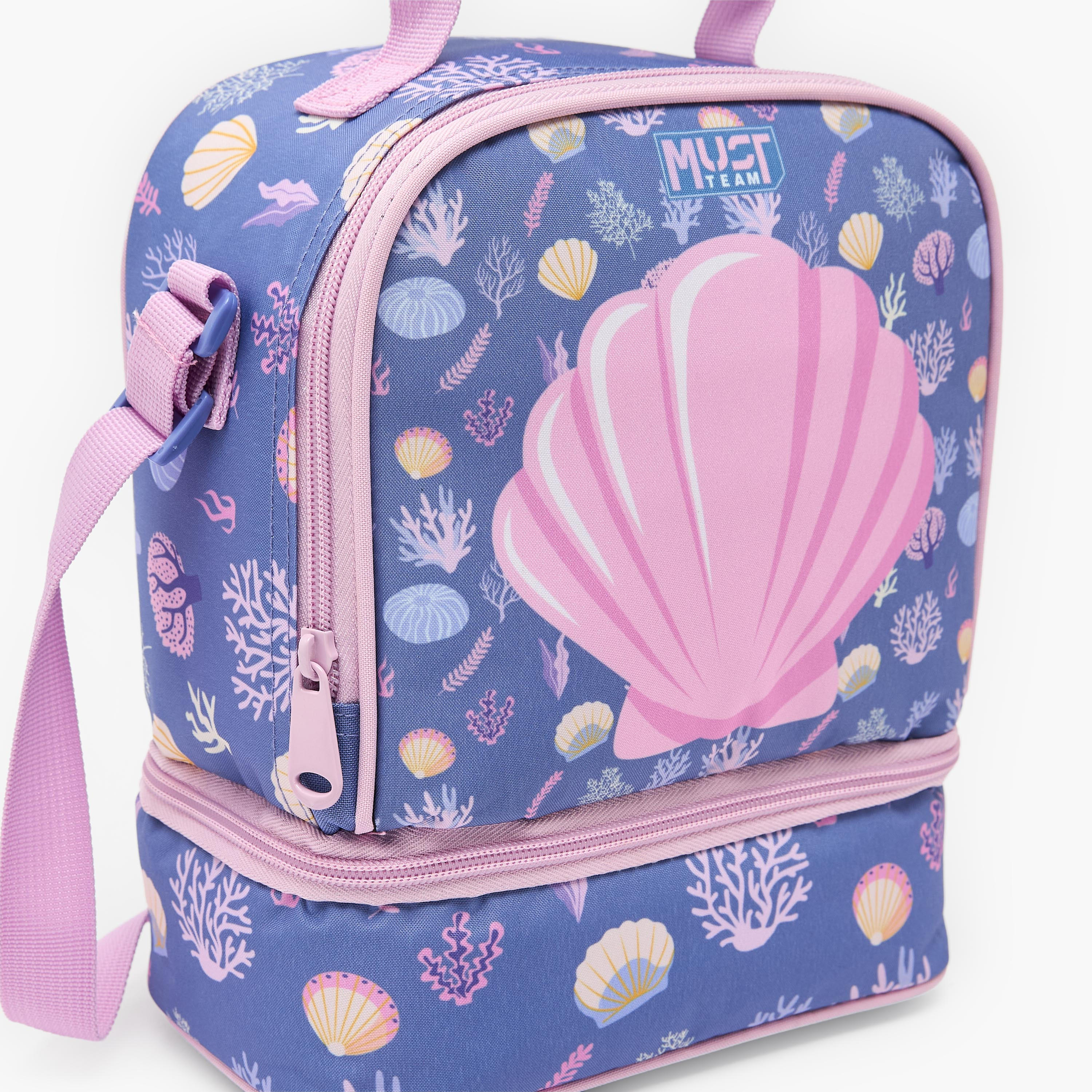 شنطة غداء بحزام قابل للفصل وبطبعات للبنات من سن 5-8 سنوات من ماست تيم-school-lunchessentials-lunchbags-image-3