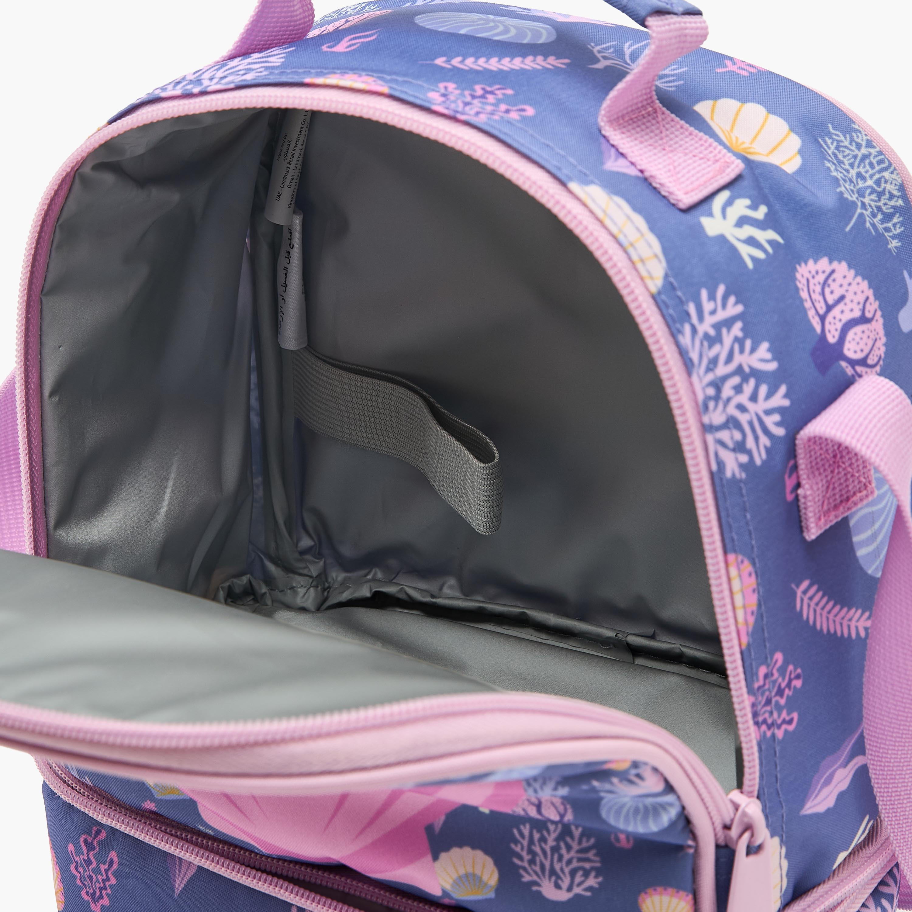 شنطة غداء بحزام قابل للفصل وبطبعات للبنات من سن 5-8 سنوات من ماست تيم-school-lunchessentials-lunchbags-image-4