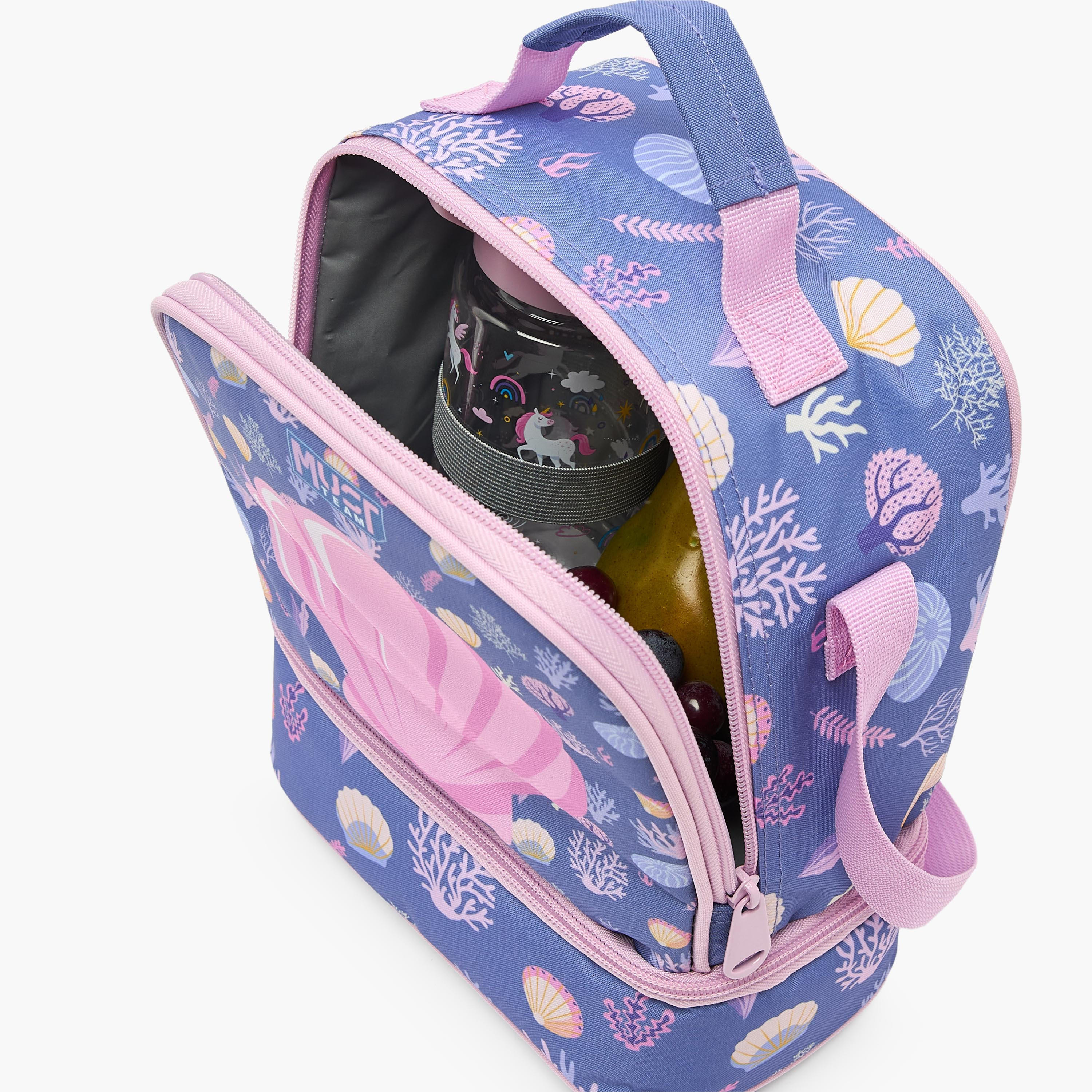 شنطة غداء بحزام قابل للفصل وبطبعات للبنات من سن 5-8 سنوات من ماست تيم-school-lunchessentials-lunchbags-image-5