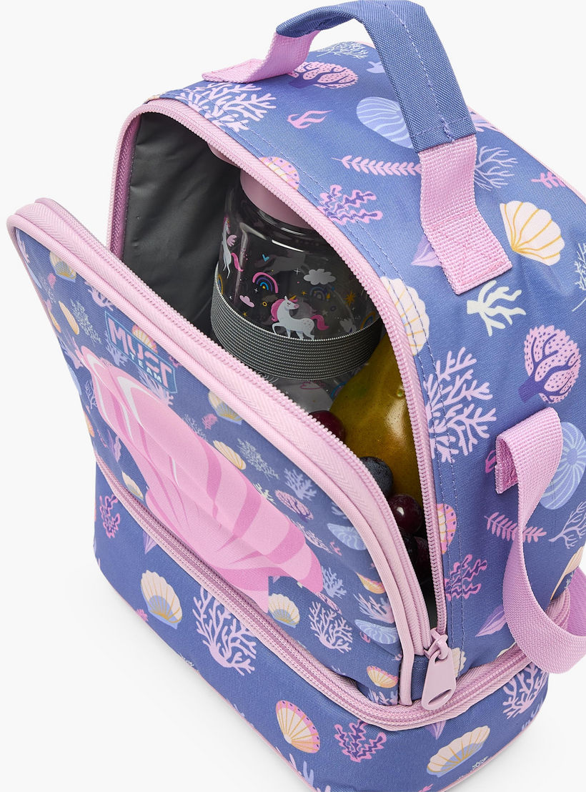 شنطة غداء بحزام قابل للفصل وبطبعات للبنات من سن 5-8 سنوات من ماست تيم-school-lunchessentials-lunchbags-image-5