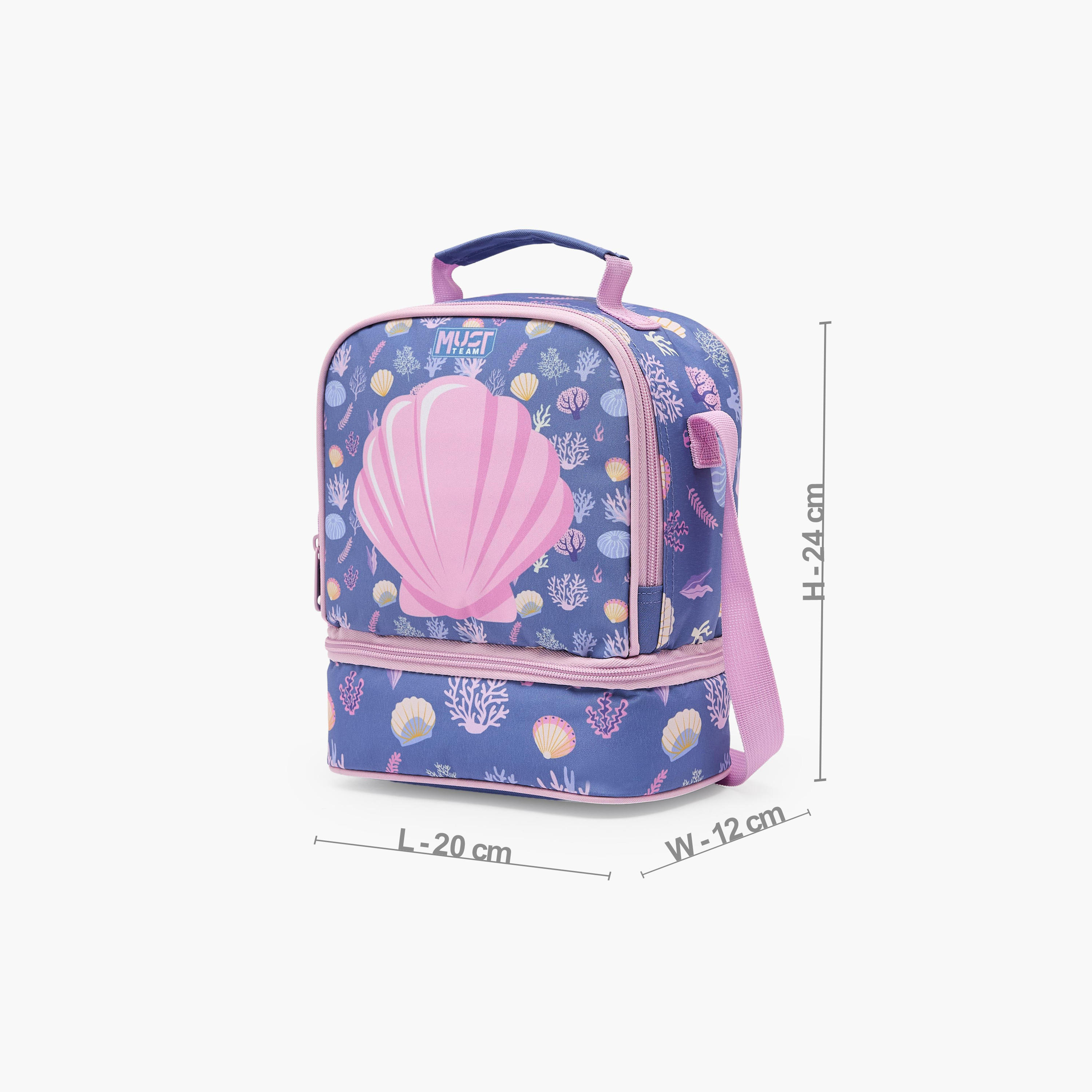 شنطة غداء بحزام قابل للفصل وبطبعات للبنات من سن 5-8 سنوات من ماست تيم-school-lunchessentials-lunchbags-image-7