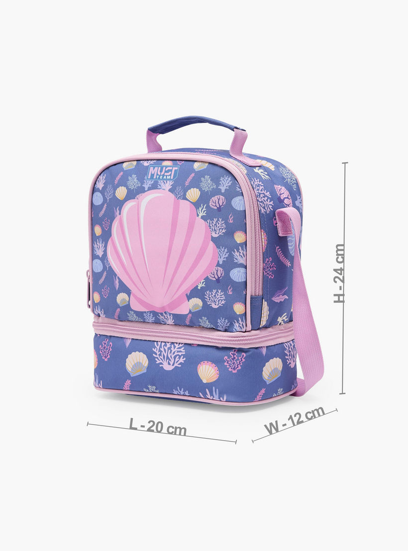 شنطة غداء بحزام قابل للفصل وبطبعات للبنات من سن 5-8 سنوات من ماست تيم-school-lunchessentials-lunchbags-image-7