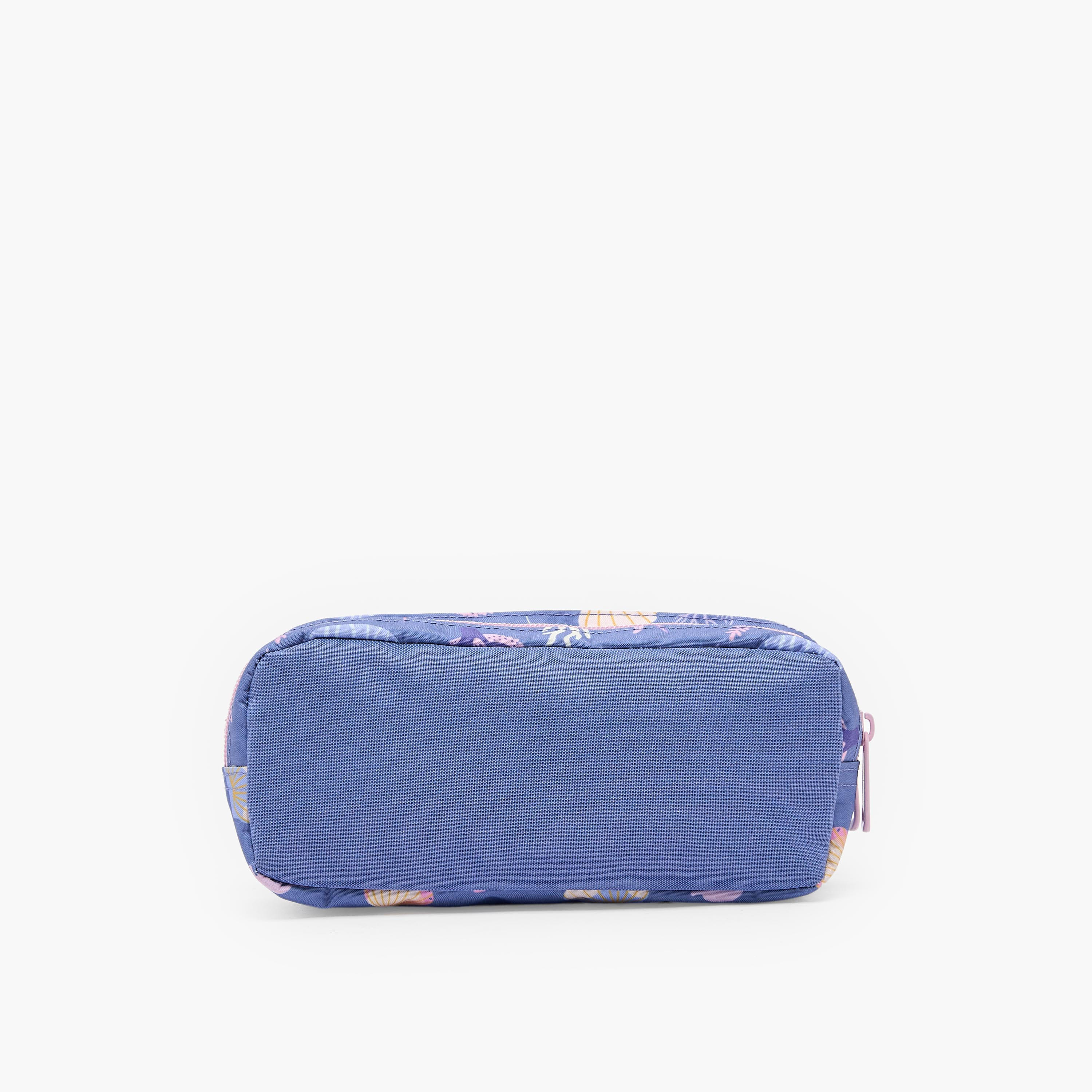 MustTeam Seashell Print Pencil Pouch with 2 Compartments-school-stationery-pencilcases-image-3