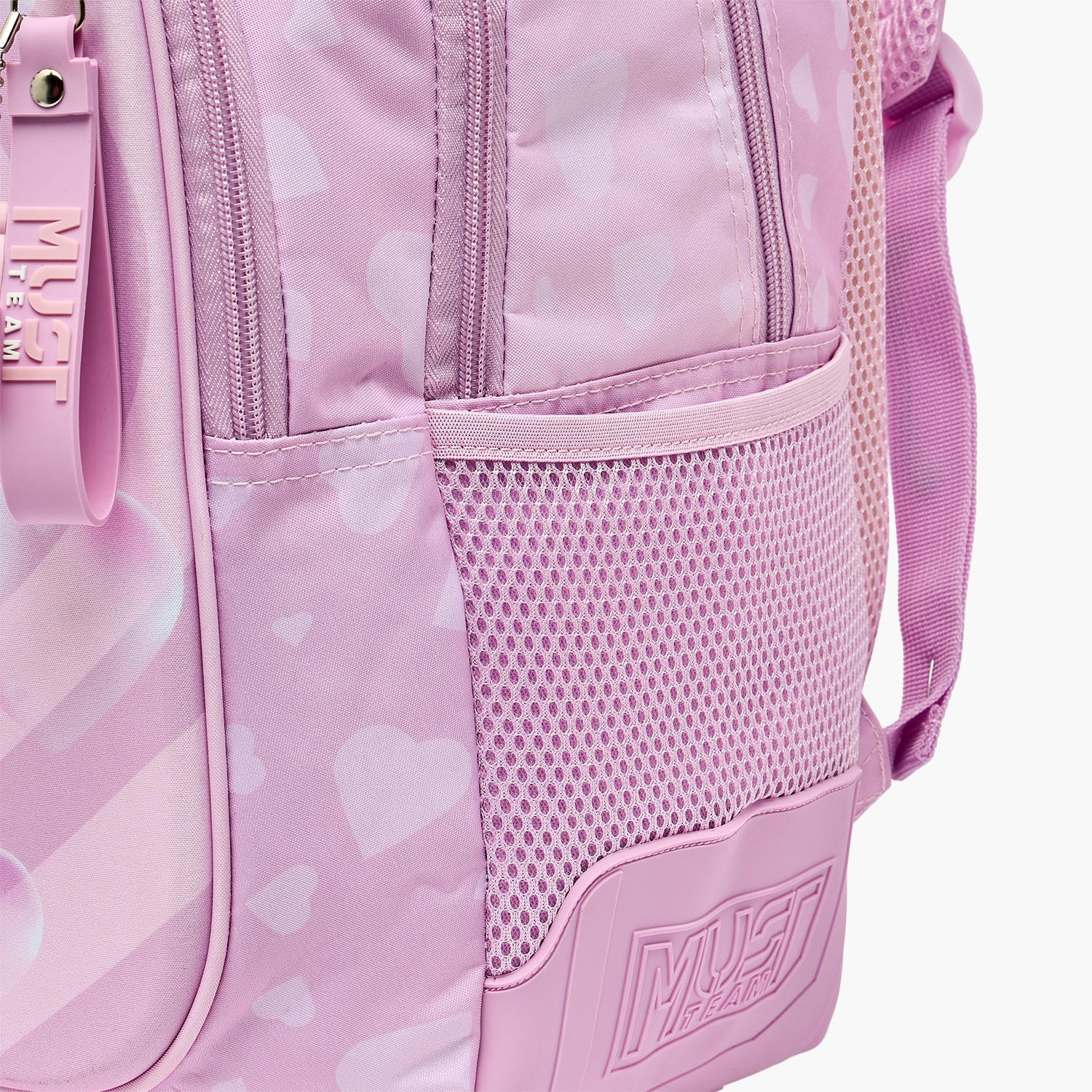 شنطة ظهر بطبعة قلب للبنات من 5-8 سنوات مع أحزمة كتف مبطنة من ماست تيم - 17 بوصة-school-bagsandbackpacks-backpacks-image-4