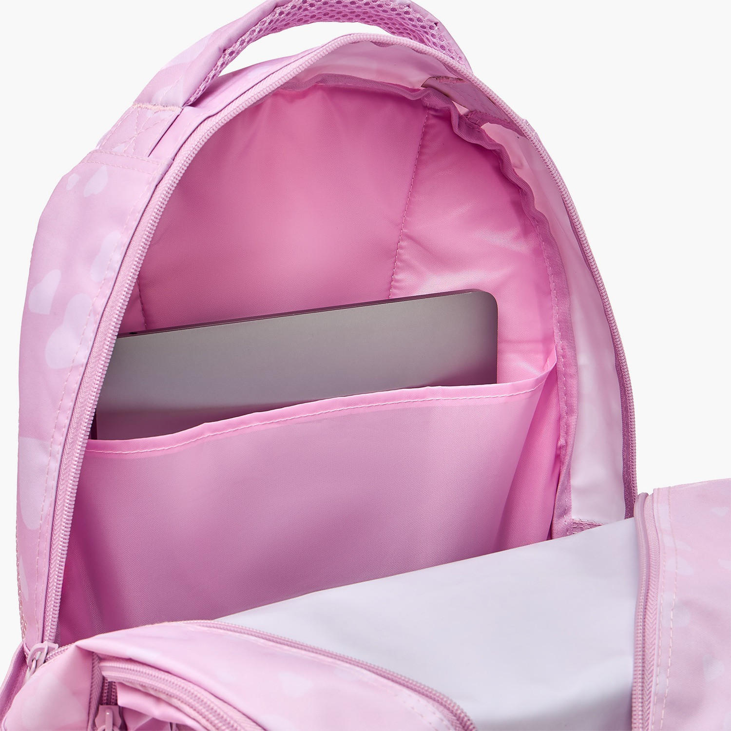 شنطة ظهر بطبعة قلب للبنات من 5-8 سنوات مع أحزمة كتف مبطنة من ماست تيم - 17 بوصة-school-bagsandbackpacks-backpacks-image-7