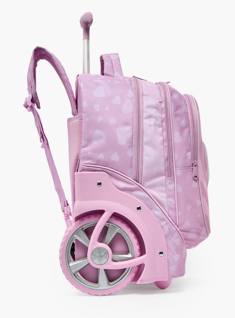 MustTeam Heart Print Trolley Backpack for Girls 8-13 Years with Retractable Handle - 17 inches-school-bagsandbackpacks-trolleybags-image-10