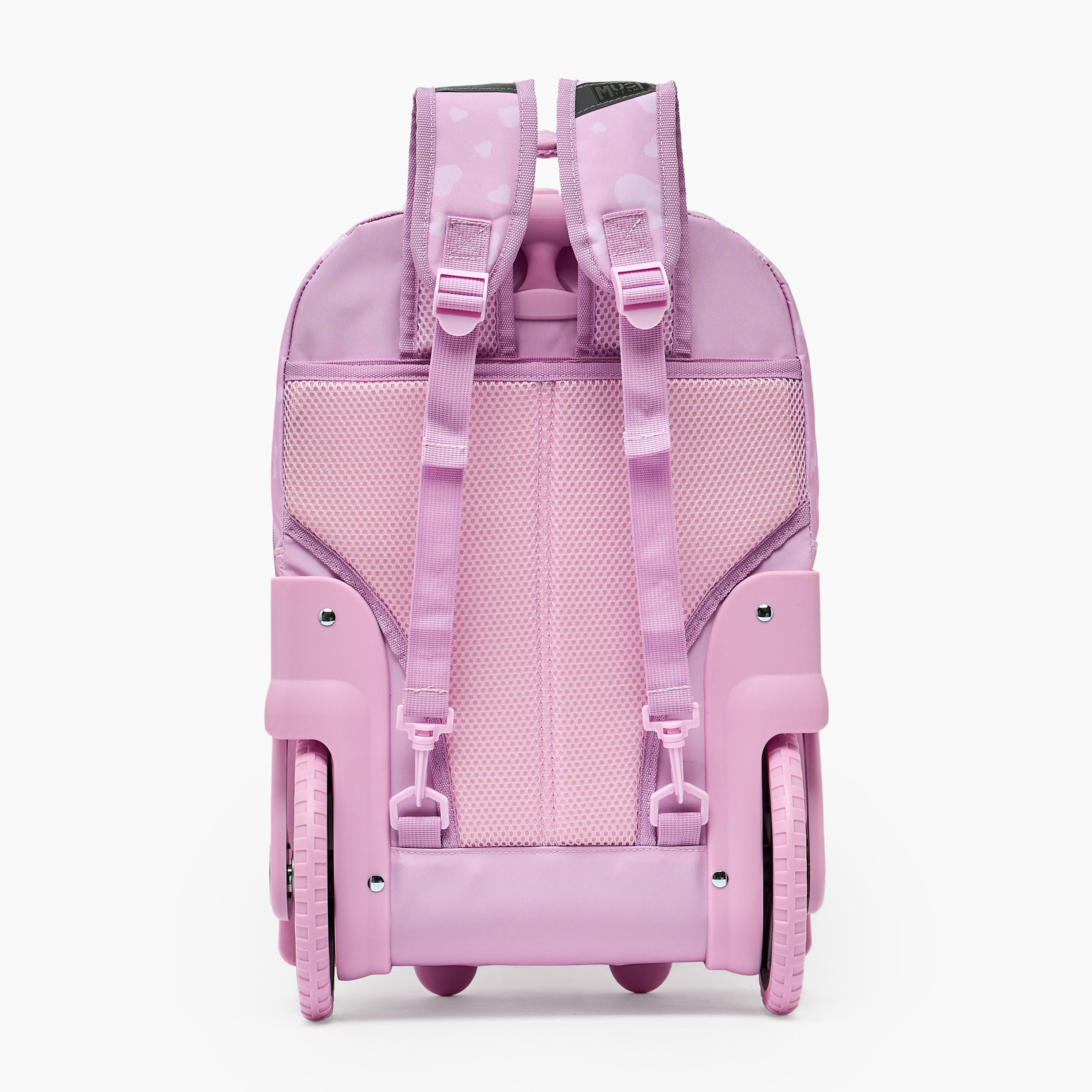 MustTeam Heart Print Trolley Backpack for Girls 8-13 Years with Retractable Handle - 17 inches-school-bagsandbackpacks-trolleybags-image-12