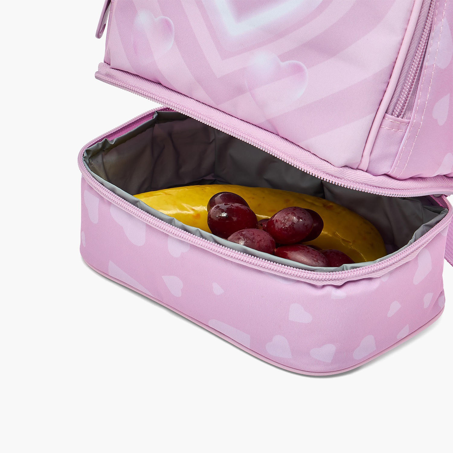 شنطة غداء بطبعات قلب وحزام قابل للتعديل للبنات من 5-8 سنوات من ماست تيم-school-lunchessentials-lunchbags-image-5