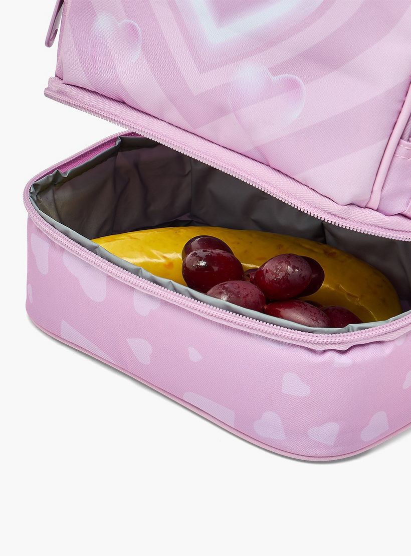 شنطة غداء بطبعات قلب وحزام قابل للتعديل للبنات من 5-8 سنوات من ماست تيم-school-lunchessentials-lunchbags-image-5
