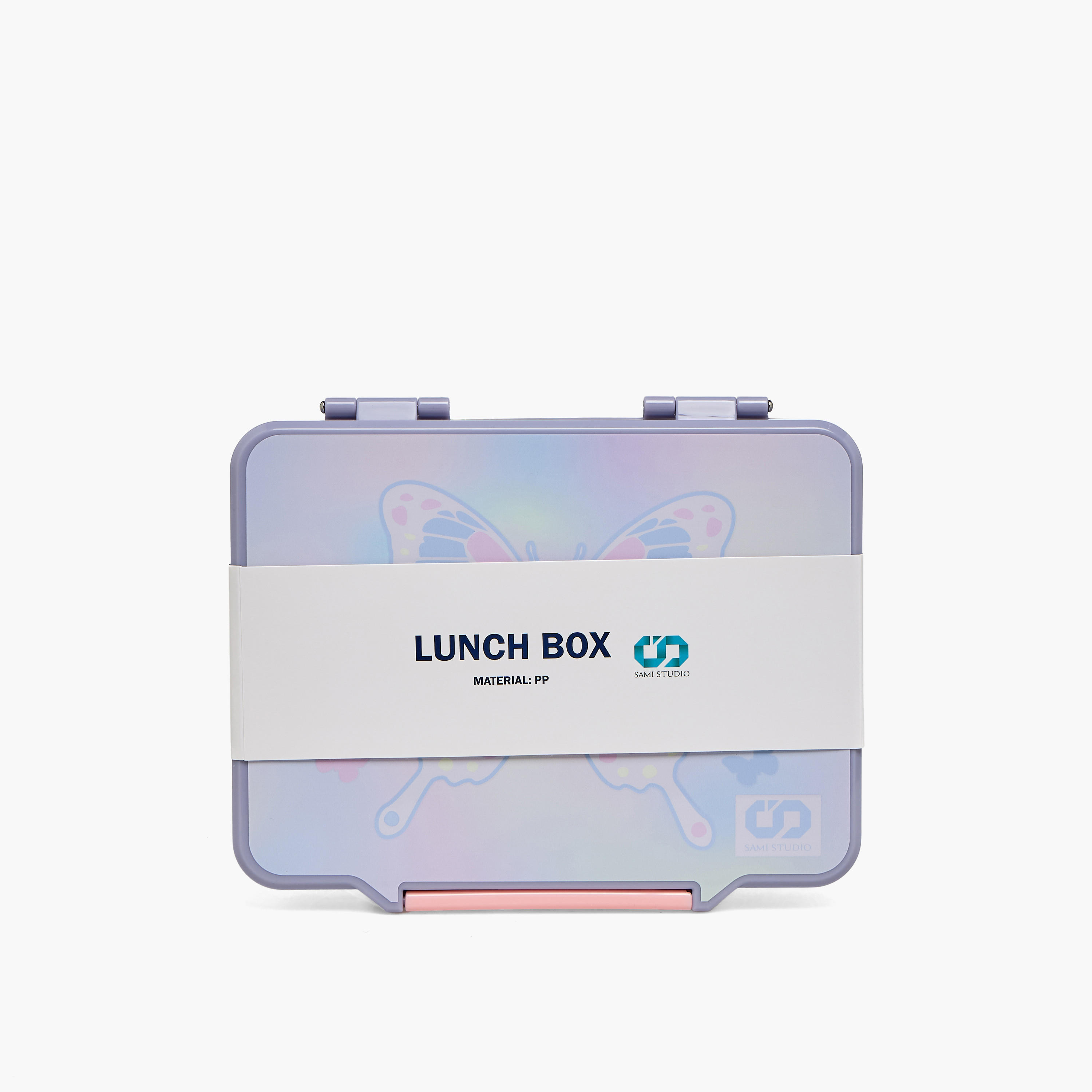 صندوق غداء بطبعات فراشة مع أدوات مائدة للبنات من سامي ستوديو - 1.3 لتر-school-lunchessentials-lunchboxes-image-11
