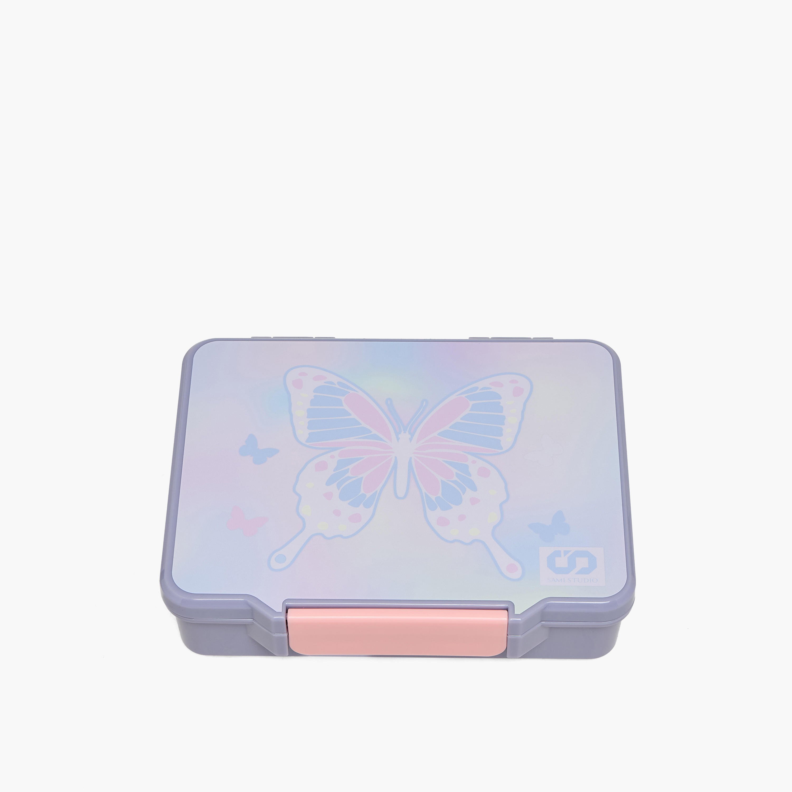 صندوق غداء بطبعات فراشة مع أدوات مائدة للبنات من سامي ستوديو - 1.3 لتر-school-lunchessentials-lunchboxes-image-2