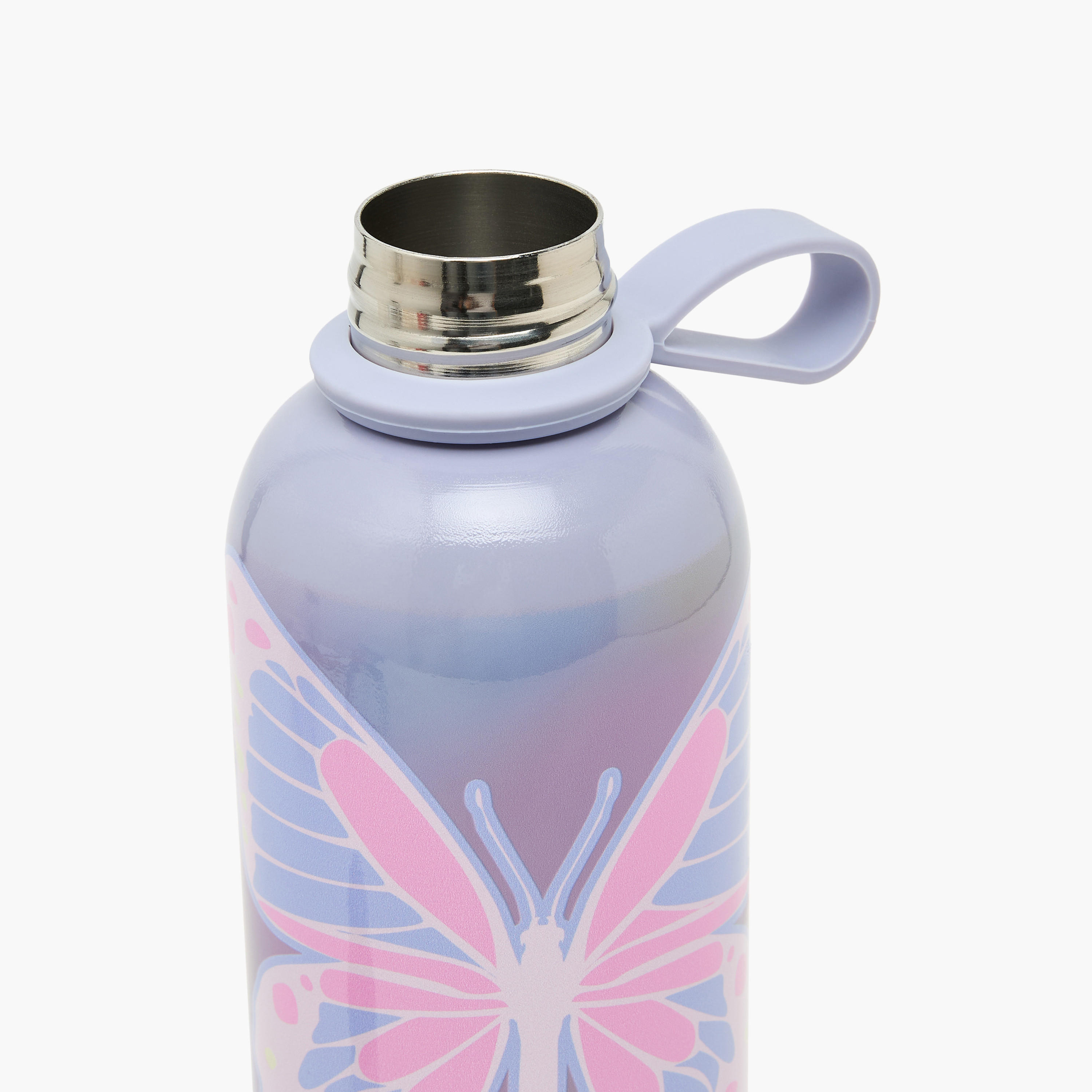 SAMI STUDIO Butterfly Print Stainless Steel Water Bottle with Loop Handle - 500 ml-school-waterbottles-image-5