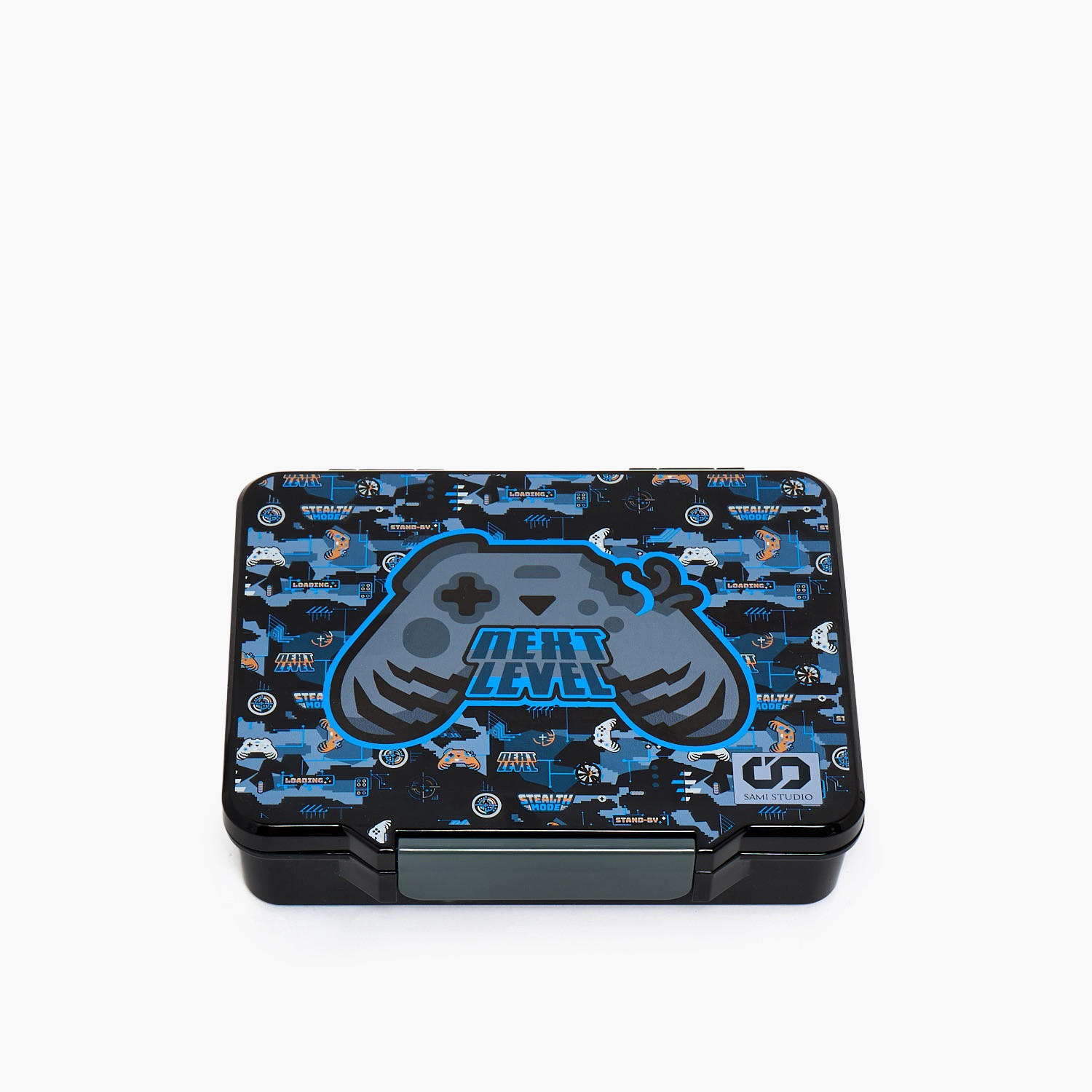 صندوق غداء بطبعات جيمر وغطاء بقفل إغلاق للأولاد من سامي ستوديو-school-lunchessentials-lunchboxes-image-10