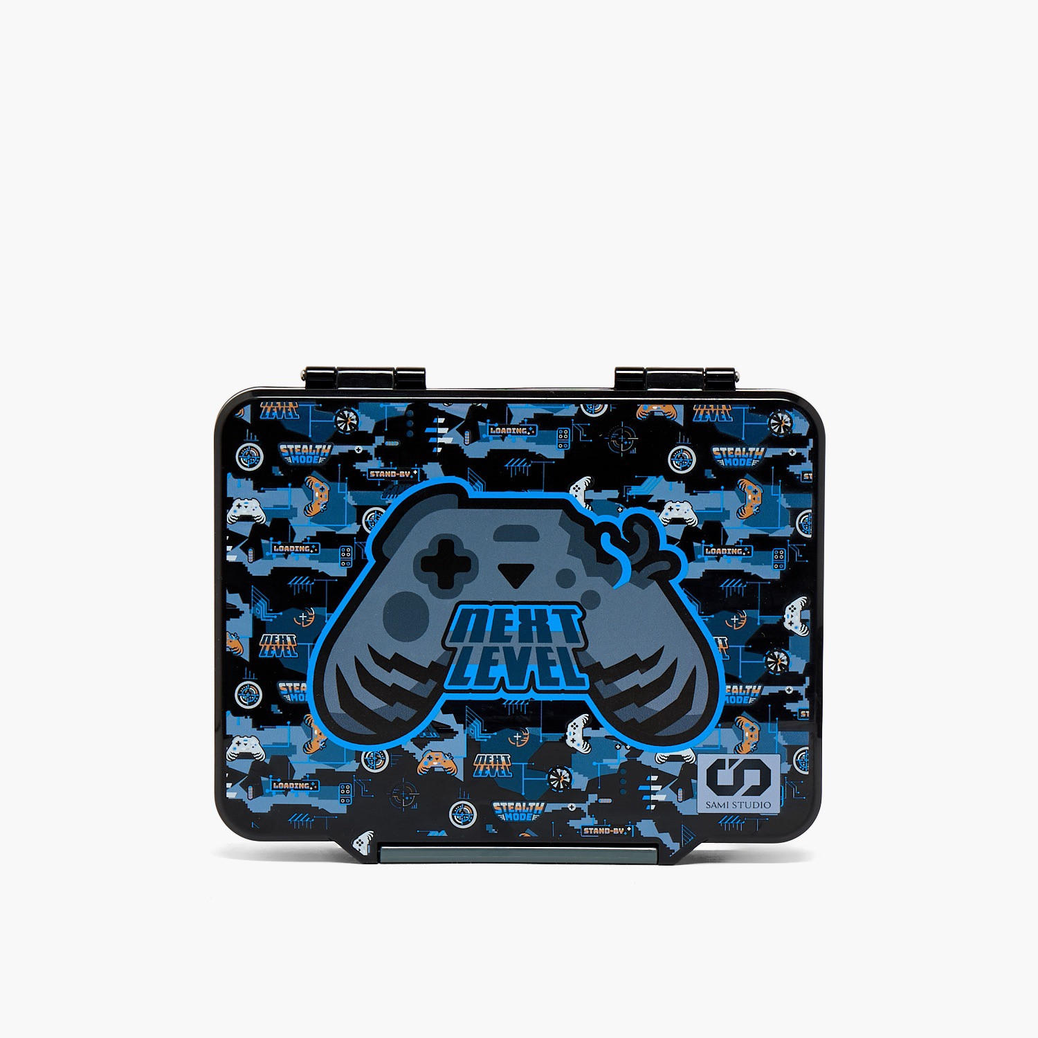 صندوق غداء بطبعات جيمر وغطاء بقفل إغلاق للأولاد من سامي ستوديو-school-lunchessentials-lunchboxes-image-3