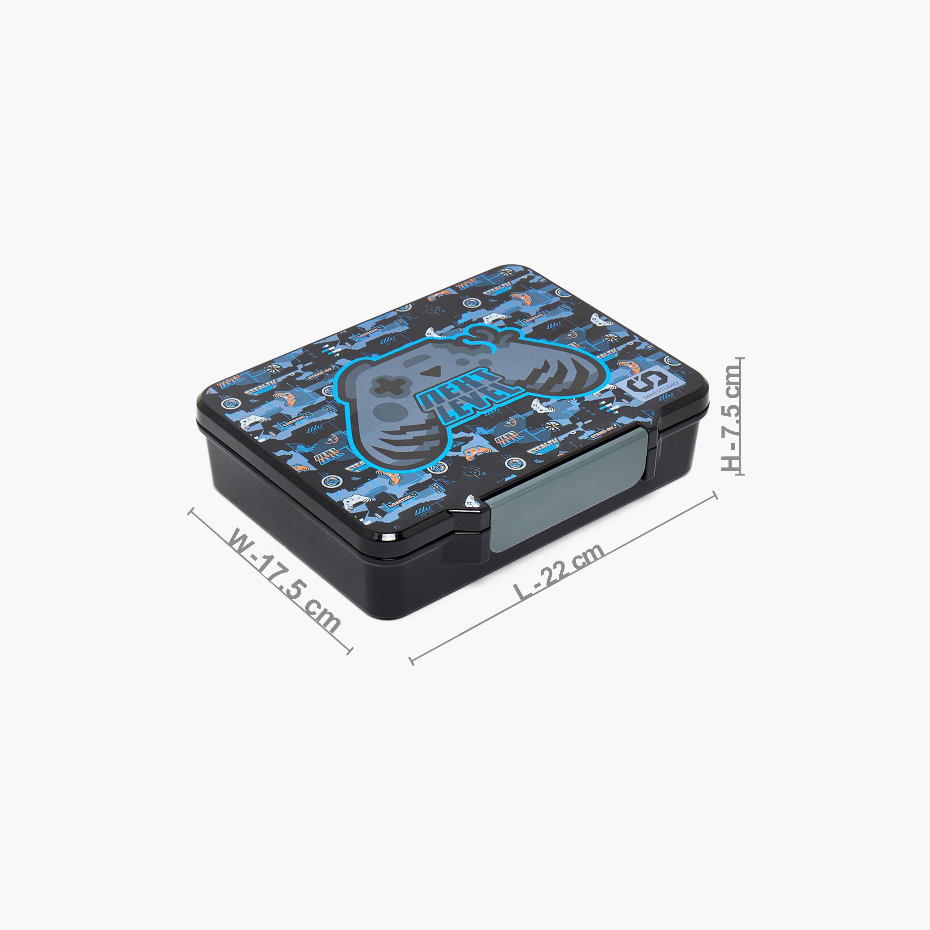 صندوق غداء بطبعات جيمر وغطاء بقفل إغلاق للأولاد من سامي ستوديو-school-lunchessentials-lunchboxes-image-9