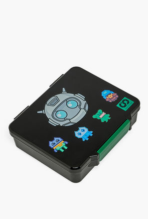 SAMI STUDIO Robot Print Lunch Box for Boys with Cutlery - 1.3 L-school-lunchessentials-lunchboxes-image-1