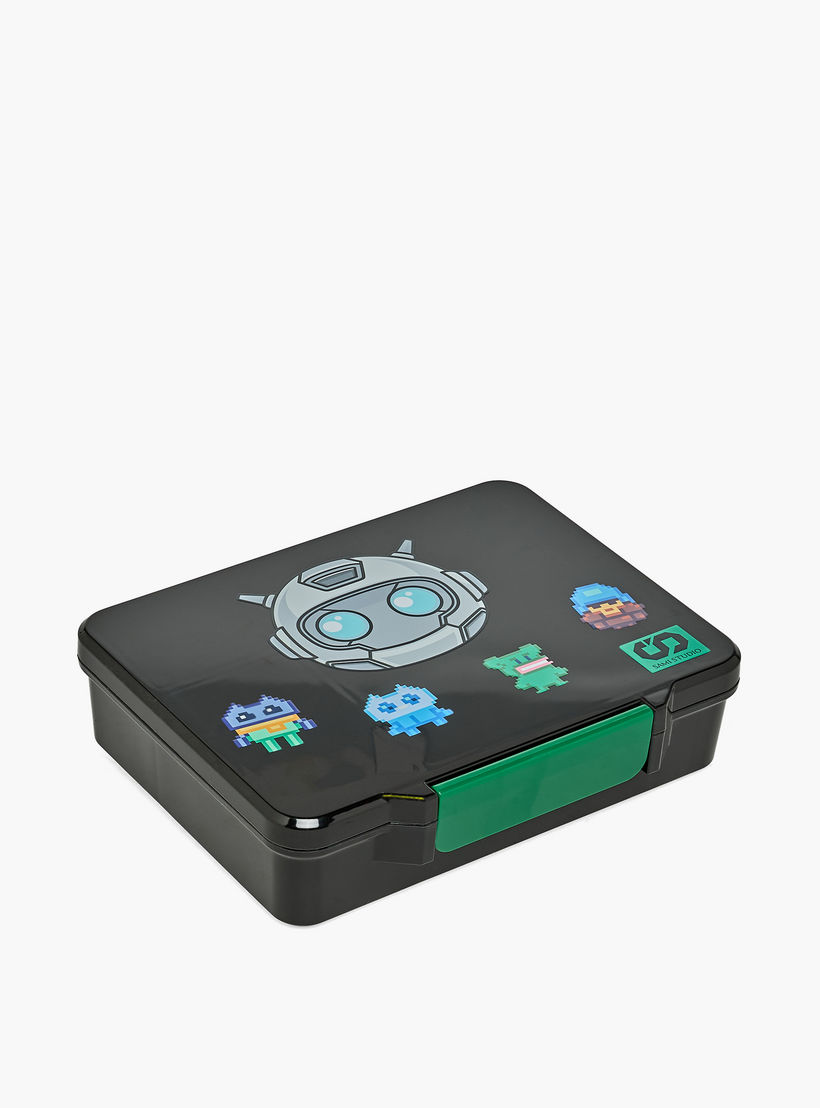 SAMI STUDIO Robot Print Lunch Box for Boys with Cutlery - 1.3 L-school-lunchessentials-lunchboxes-image-10