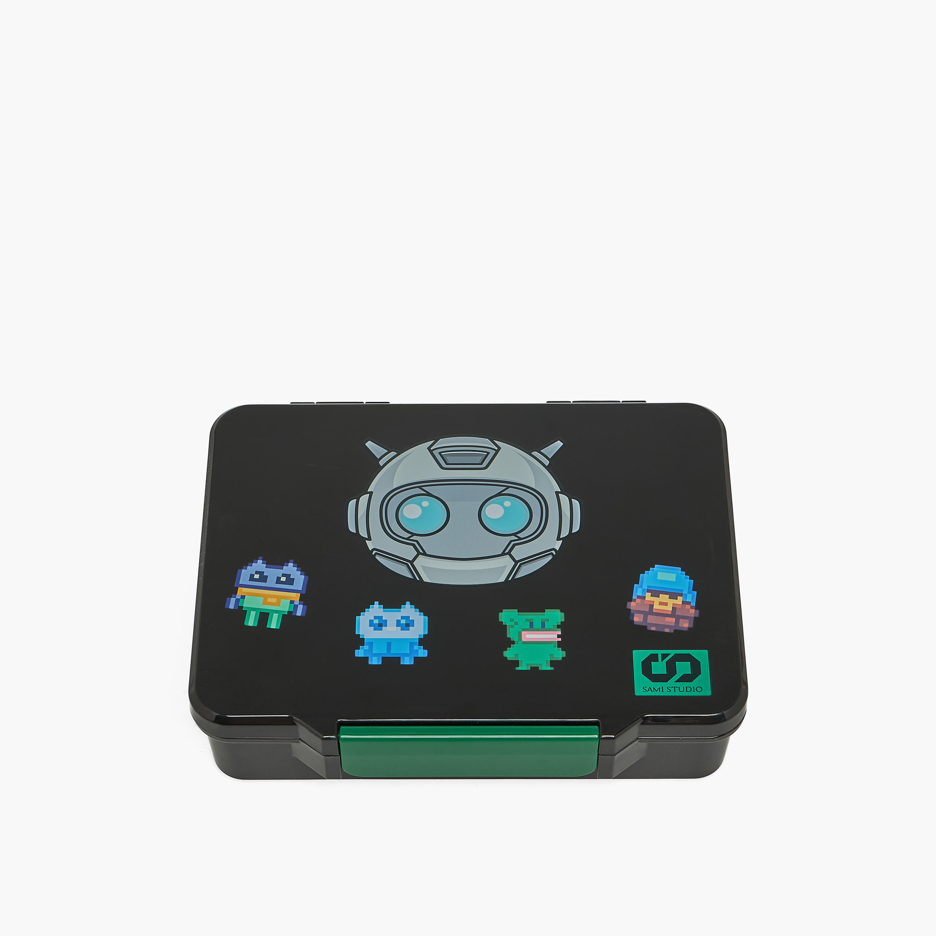 SAMI STUDIO Robot Print Lunch Box for Boys with Cutlery - 1.3 L-school-lunchessentials-lunchboxes-image-2