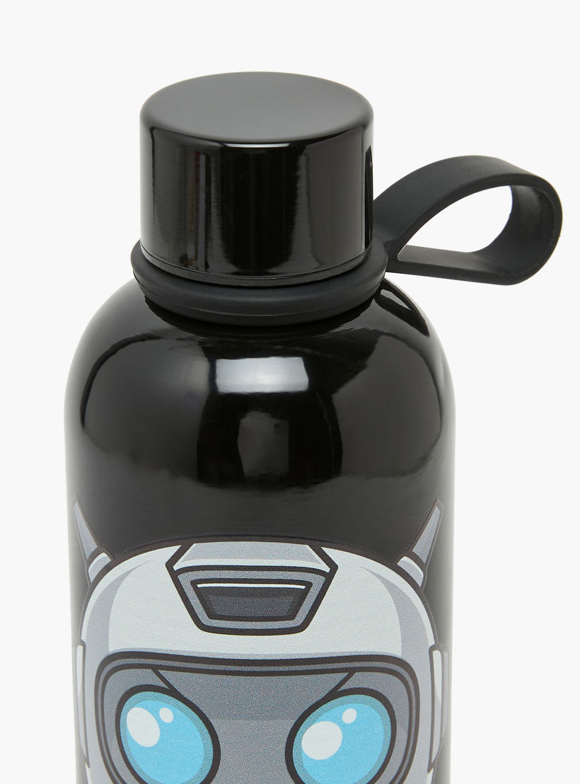 SAMI STUDIO Robot Print Stainless Steel Water Bottle with Loop Handle - 500 ml-school-waterbottles-image-4