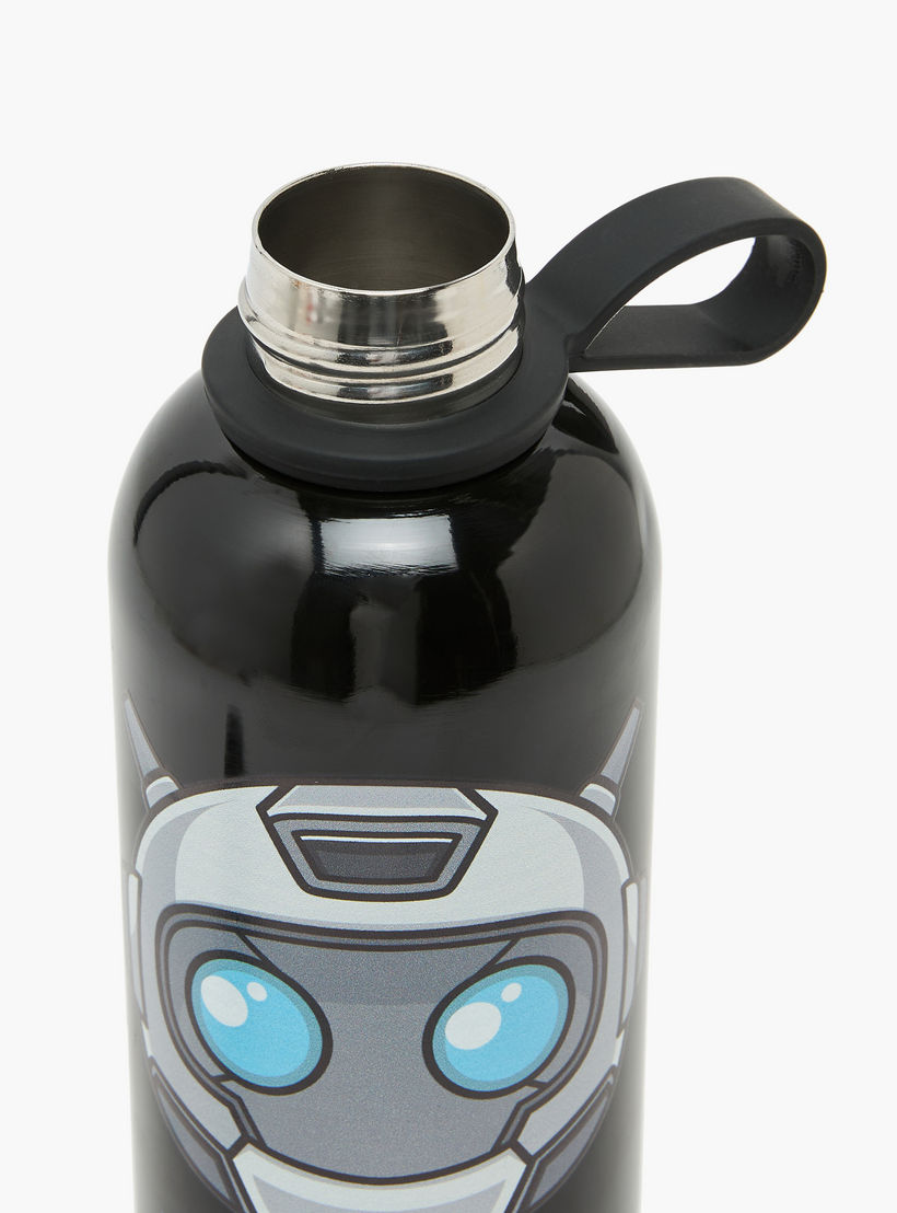 SAMI STUDIO Robot Print Stainless Steel Water Bottle with Loop Handle - 500 ml-school-waterbottles-image-5