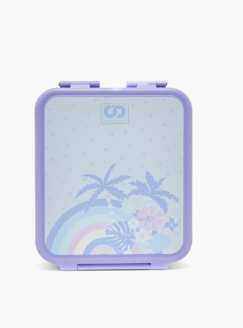 SAMI STUDIO Tropical Print Lunch Box for Girls with Food Jar - 900 ml-school-lunchessentials-lunchboxes-image-4