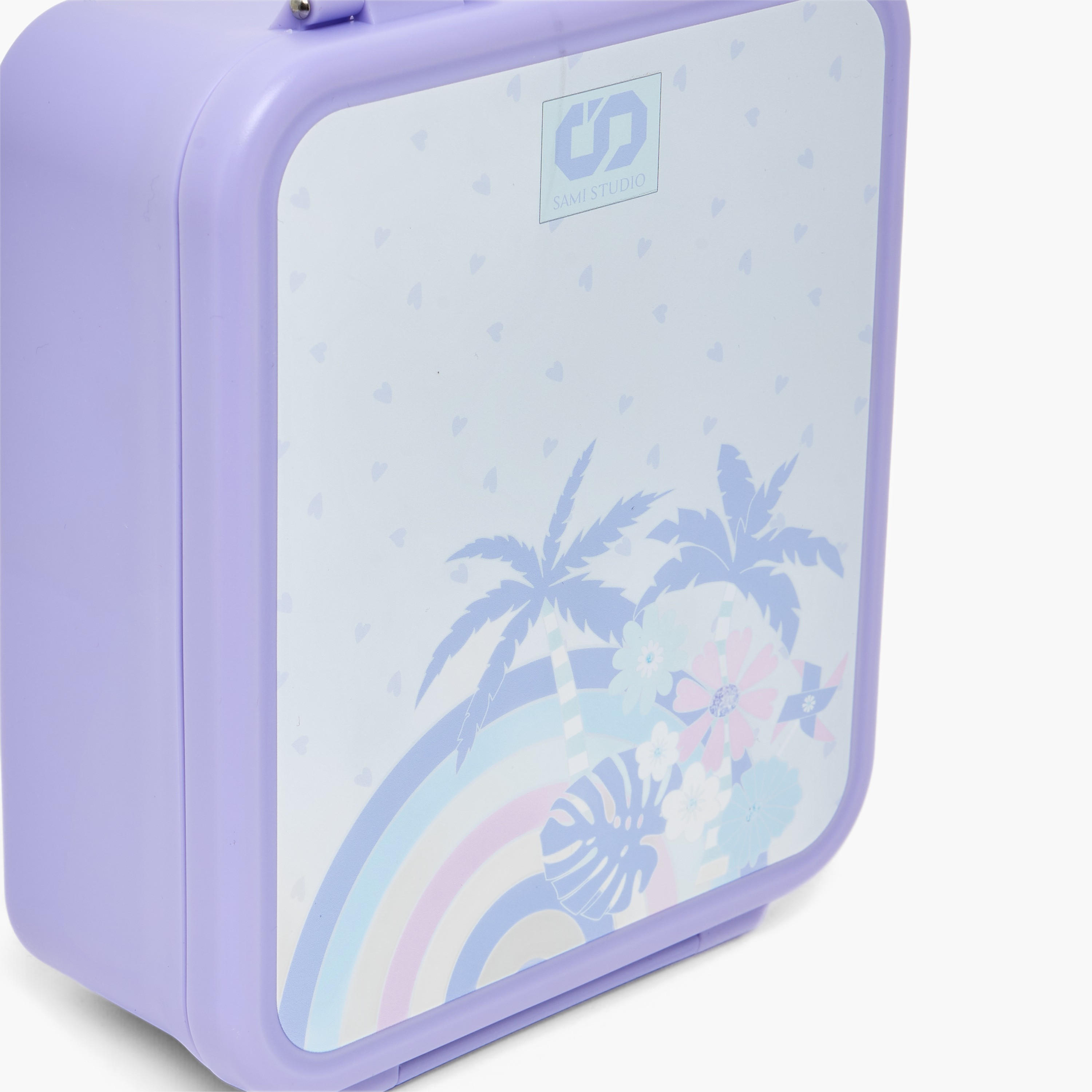 SAMI STUDIO Tropical Print Lunch Box for Girls with Food Jar - 900 ml-school-lunchessentials-lunchboxes-image-5