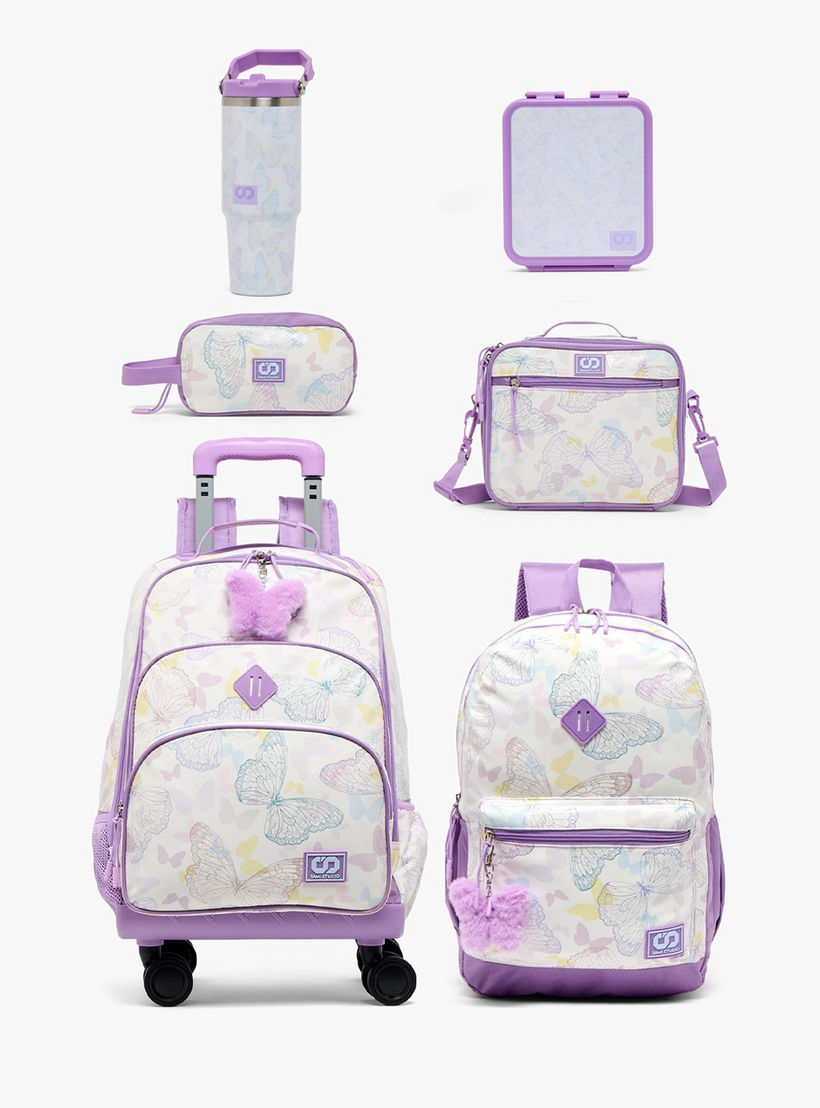SAMI STUDIO Butterfly Print Lunch Box for Girls with Clip Lock Lid - 900 ml-school-lunchessentials-lunchboxes-image-14
