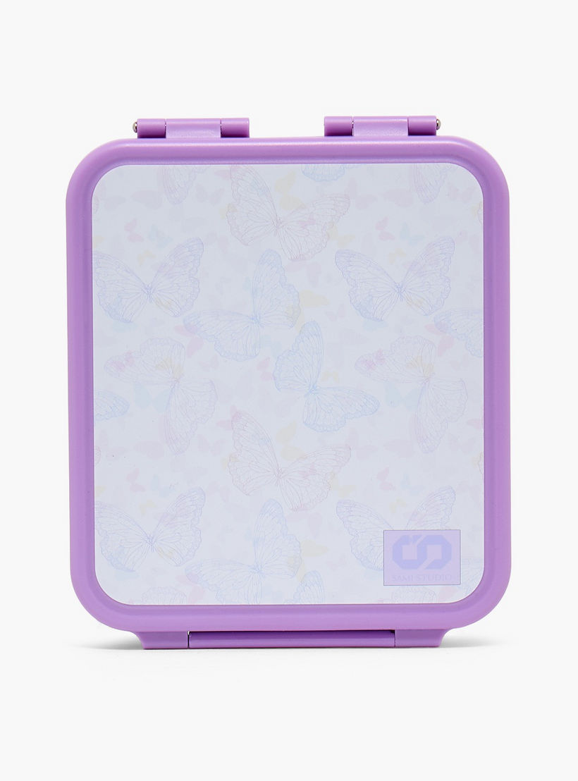 SAMI STUDIO Butterfly Print Lunch Box for Girls with Clip Lock Lid - 900 ml-school-lunchessentials-lunchboxes-image-4