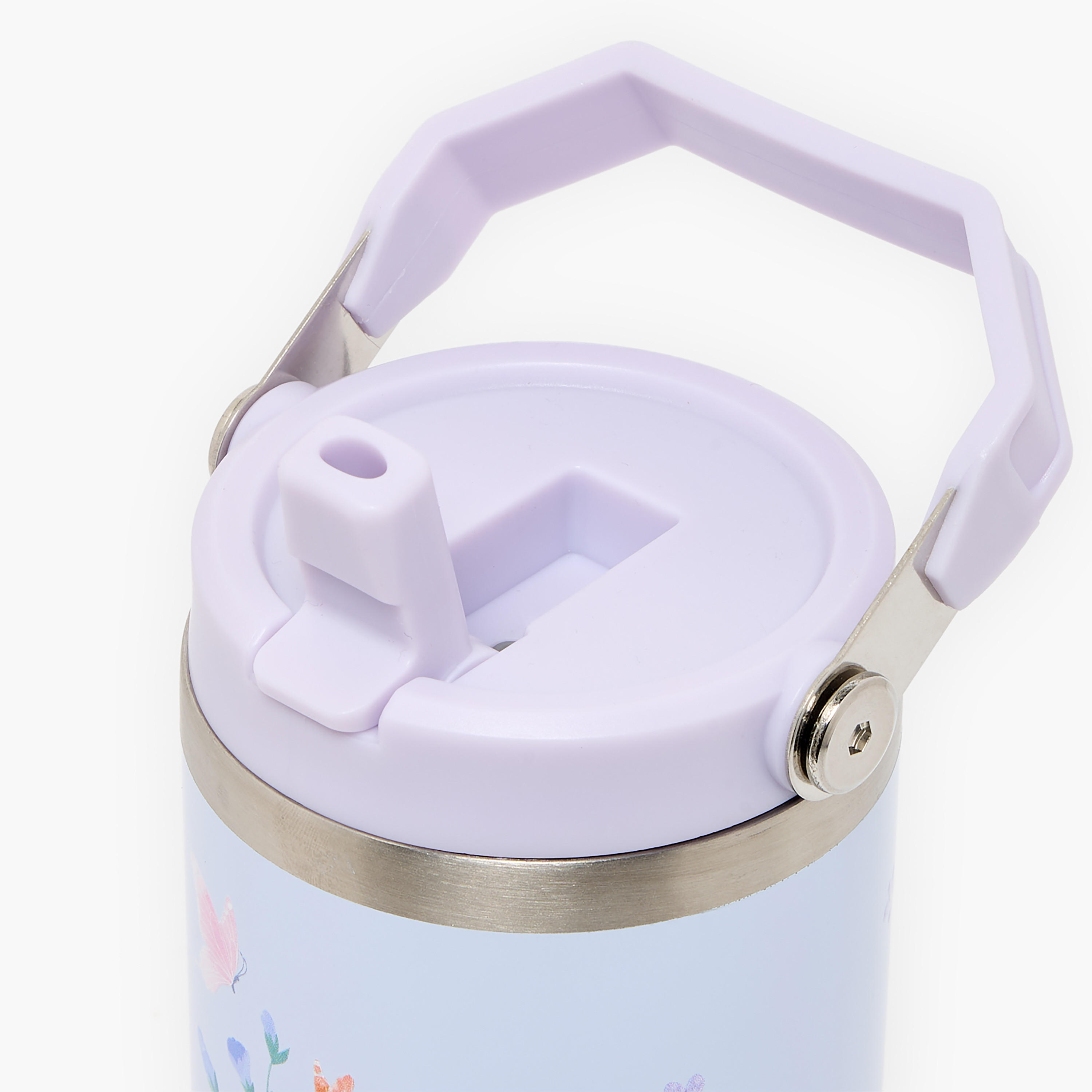 SAMI STUDIO Floral Print Stainless Steel Water Bottle with Flip Spout and Handle - 1.2 L-school-waterbottles-image-6