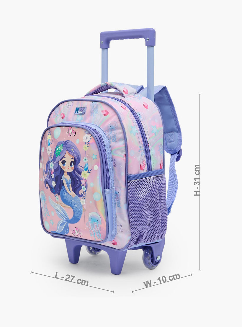 طقم شنطة ترولي مدرسية 3 قطع للبنات 5-8 سنوات مع شنطة غداء وطبعات من مست تيم - 12 بوصة-school-bagsandbackpacks-trolleybags-image-10