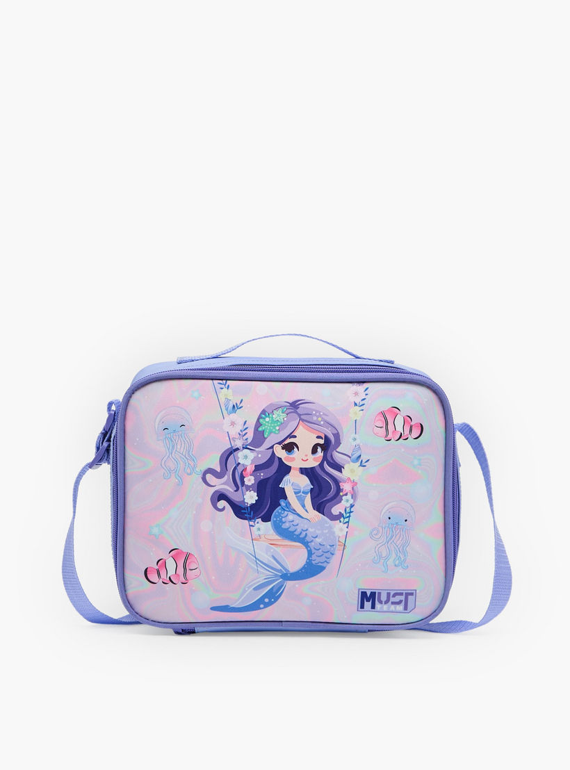 طقم شنطة ترولي مدرسية 3 قطع للبنات 5-8 سنوات مع شنطة غداء وطبعات من مست تيم - 12 بوصة-school-bagsandbackpacks-trolleybags-image-15