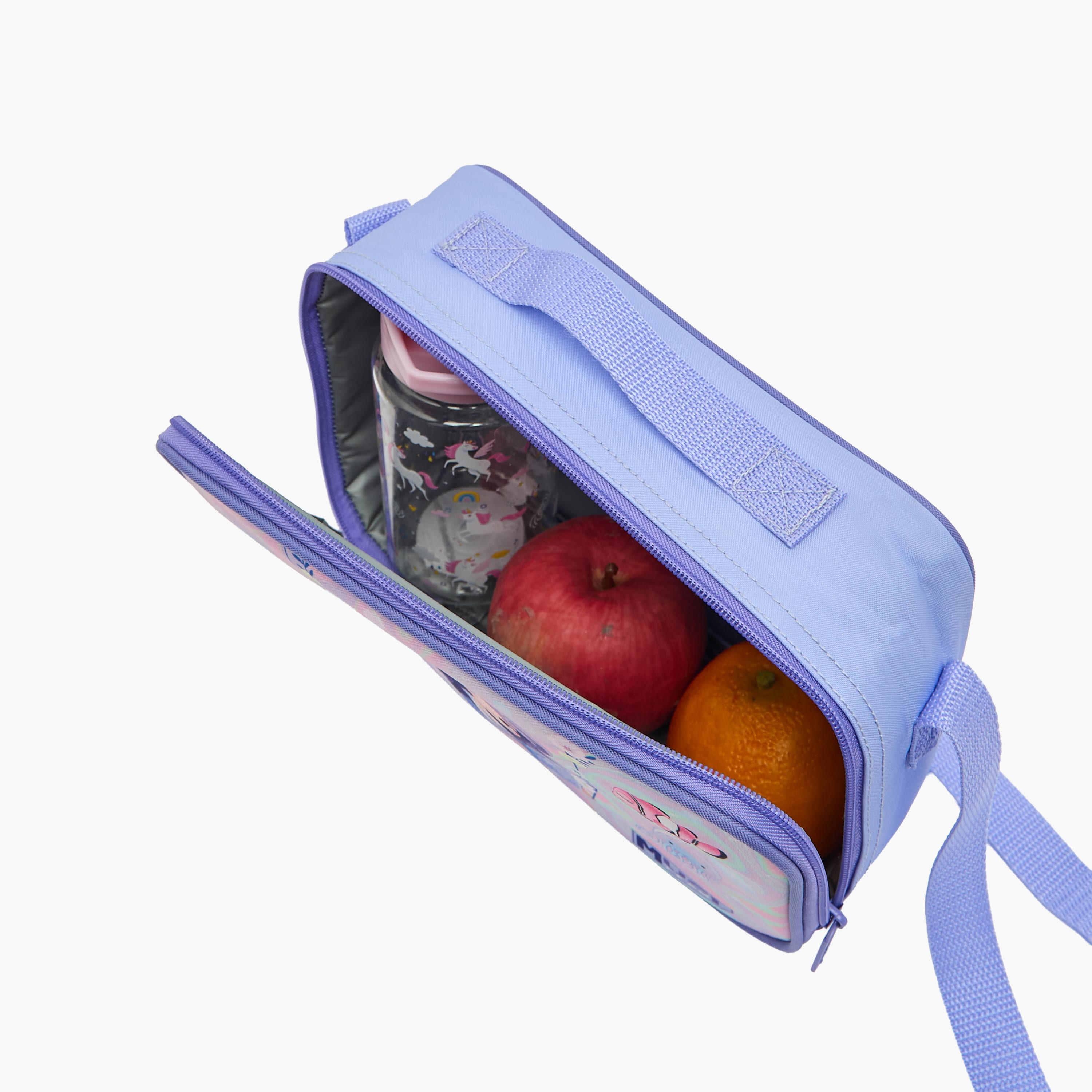 طقم شنطة ترولي مدرسية 3 قطع للبنات 5-8 سنوات مع شنطة غداء وطبعات من مست تيم - 12 بوصة-school-bagsandbackpacks-trolleybags-image-16