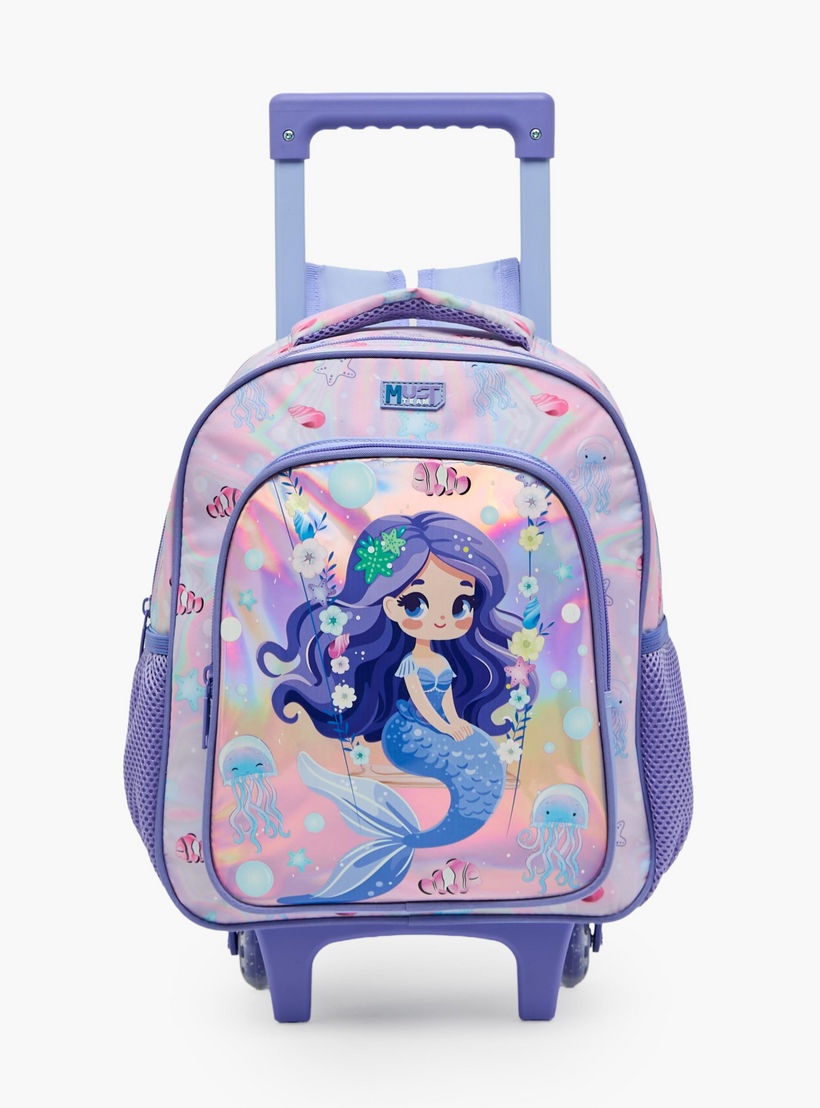طقم شنطة ترولي مدرسية 3 قطع للبنات 5-8 سنوات مع شنطة غداء وطبعات من مست تيم - 12 بوصة-school-bagsandbackpacks-trolleybags-image-5
