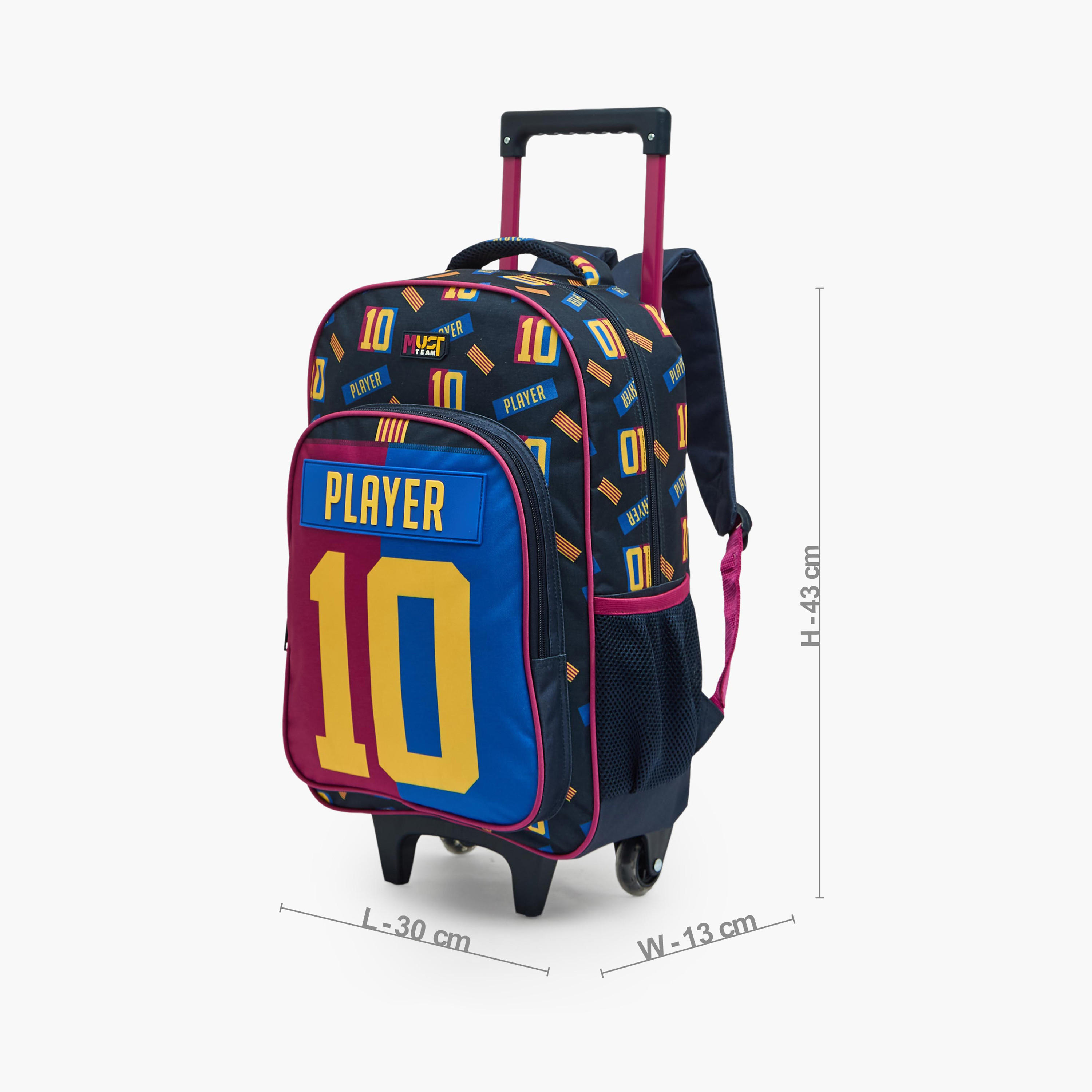 MustTeam Printed 5-Piece School Trolley Bag Set for Boys 5-8 Years with Lunch Bag - 16 inches-school-bagsandbackpacks-trolleybags-image-10