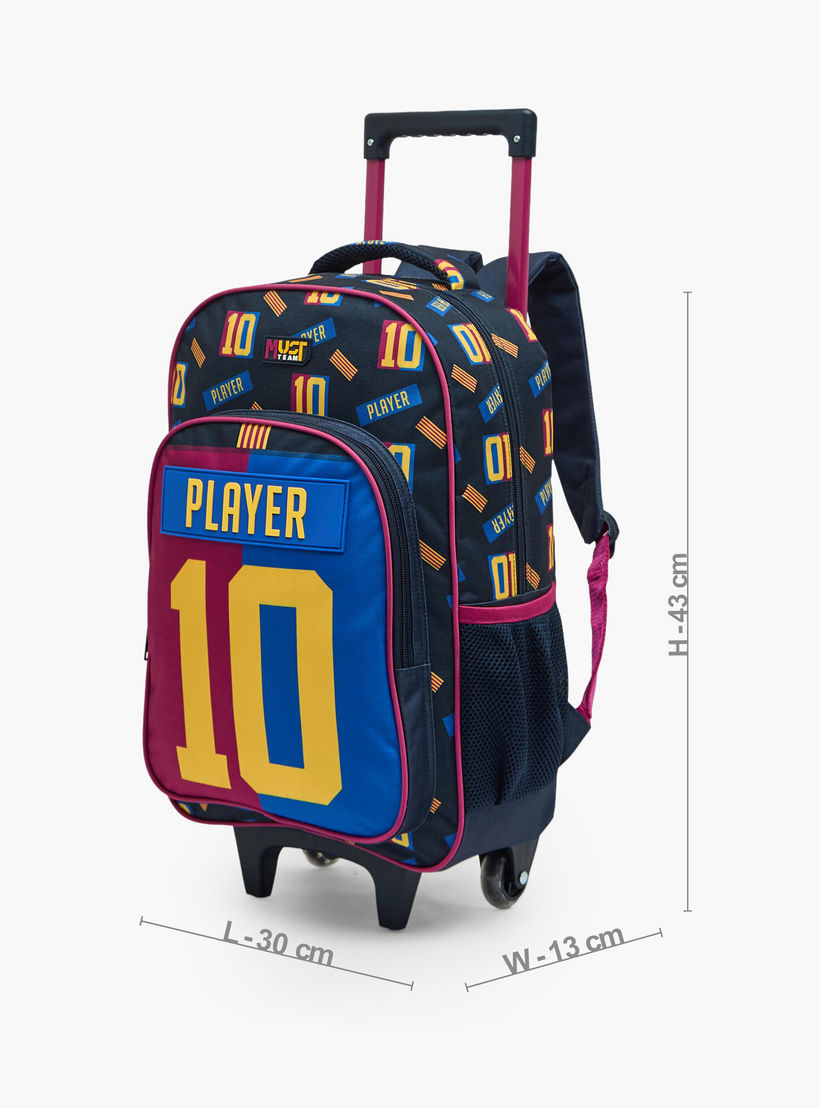 MustTeam Printed 5-Piece School Trolley Bag Set for Boys 5-8 Years with Lunch Bag - 16 inches-school-bagsandbackpacks-trolleybags-image-10