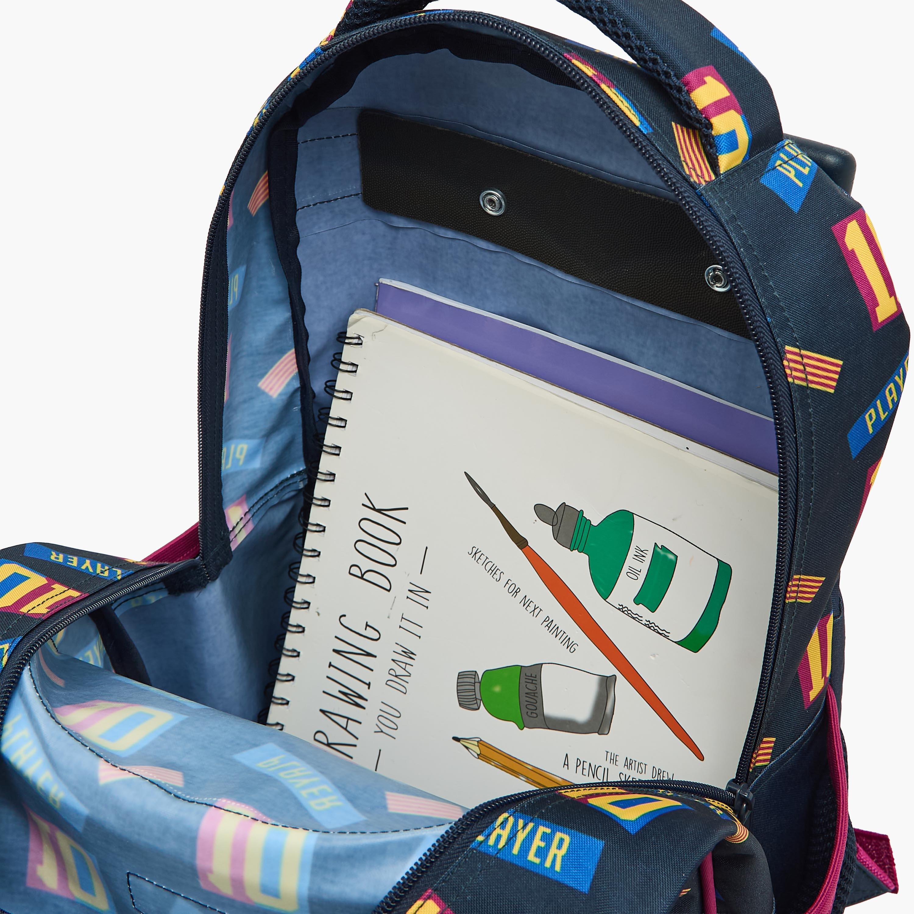 MustTeam Printed 5-Piece School Trolley Bag Set for Boys 5-8 Years with Lunch Bag - 16 inches-school-bagsandbackpacks-trolleybags-image-9