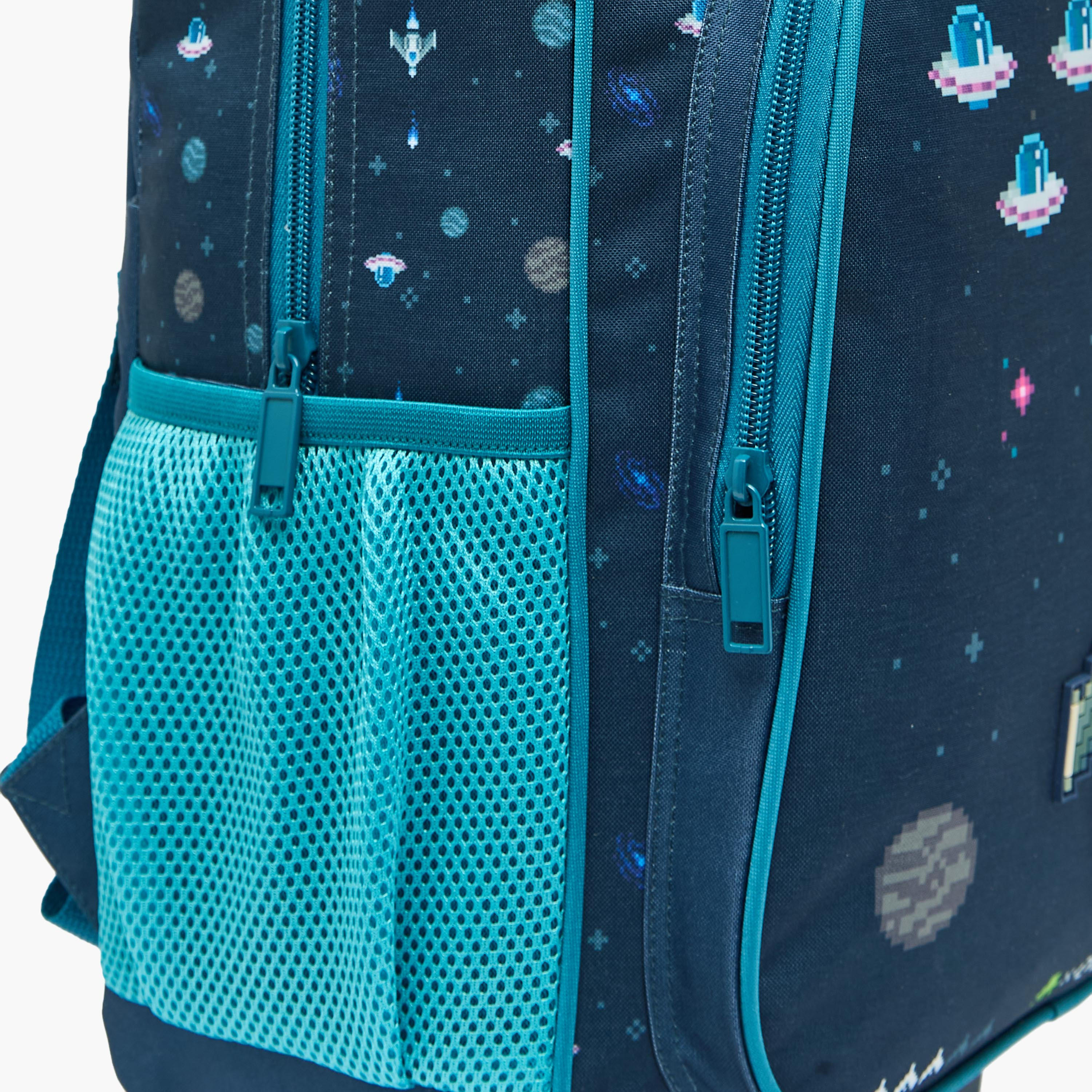 MustTeam Game Print 4-Piece School Trolley Bag Set for Boys 5-8 Years with Pencil Pouch - 16 inches-school-bagsandbackpacks-trolleybags-image-7