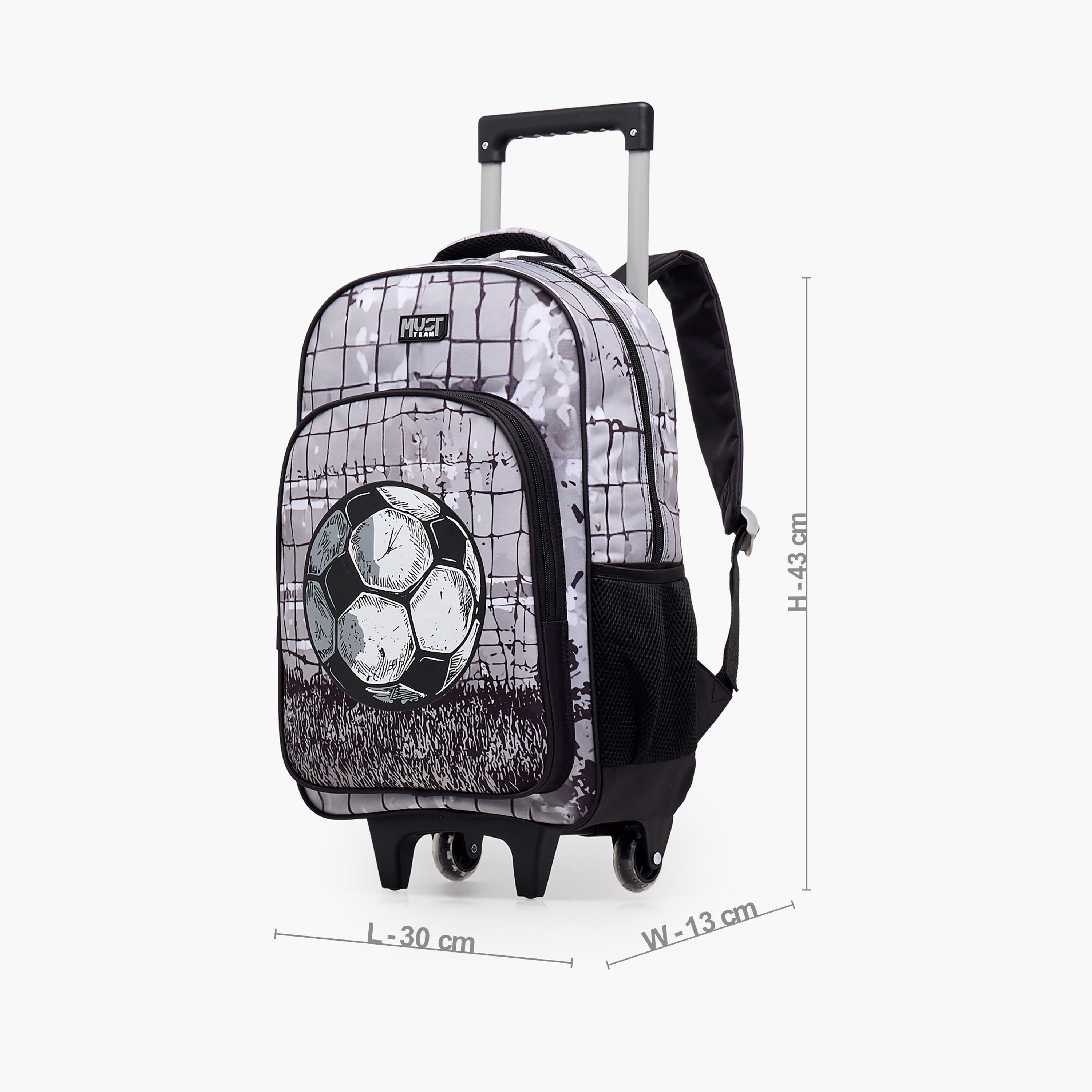طقم شنطة ترولي مدرسية 5 قطع للأولاد 5-8 سنوات مع مقلمة وطبعات من مست تيم - 16 بوصة-school-bagsandbackpacks-trolleybags-image-9