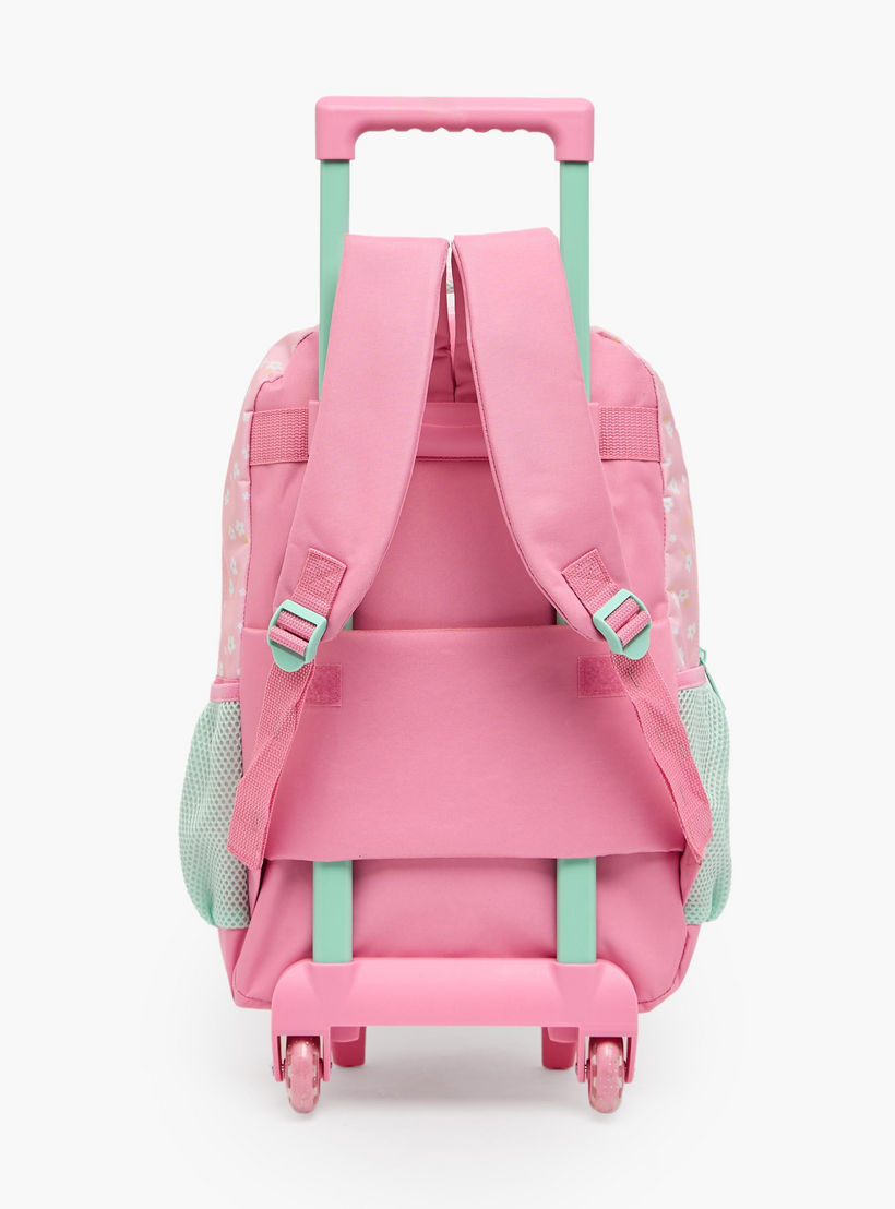 طقم شنطة ترولي مدرسية 5 قطع للبنات 5-8 سنوات مع شنطة غداء وطبعات من مست تيم - 16 بوصة-school-bagsandbackpacks-trolleybags-image-12