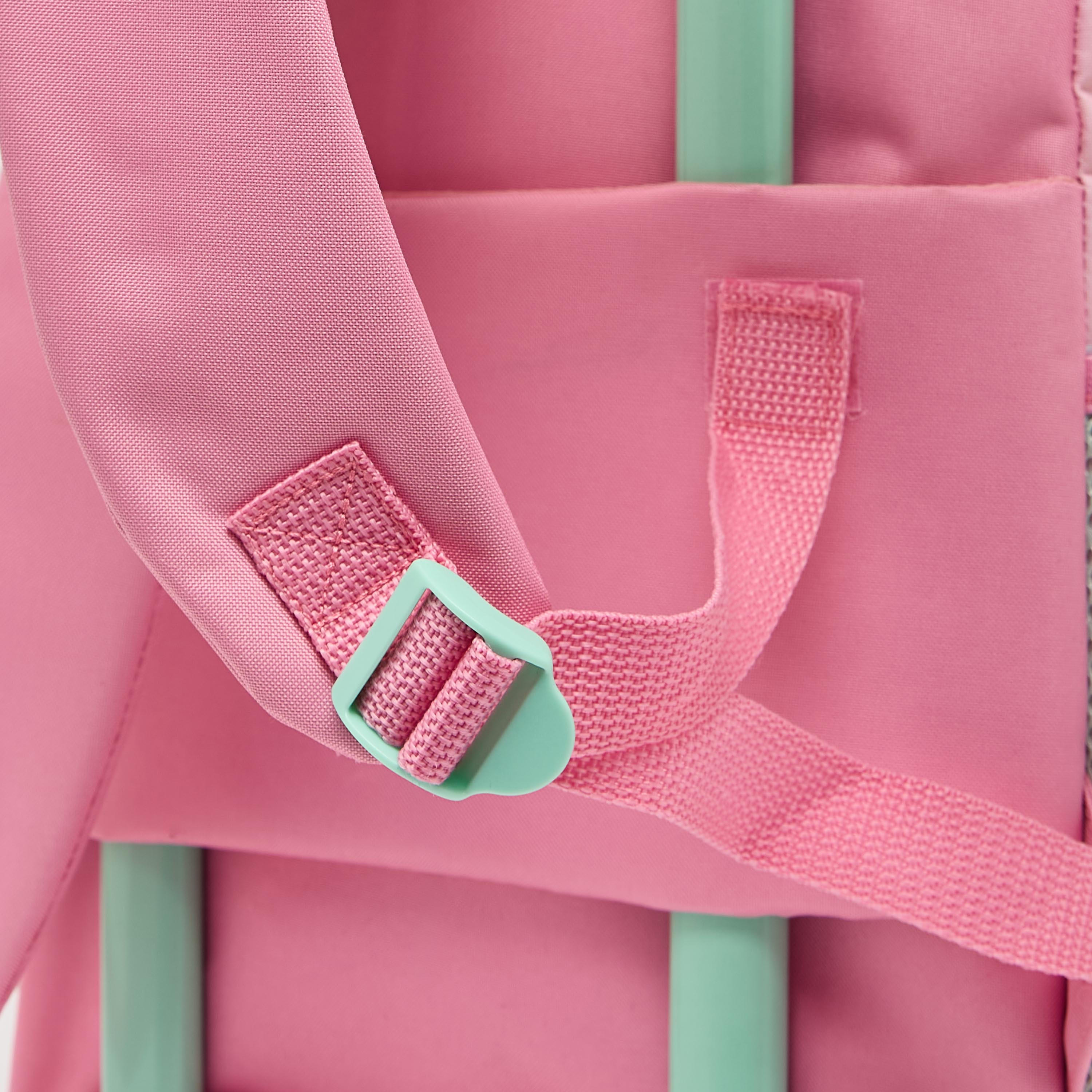 طقم شنطة ترولي مدرسية 5 قطع للبنات 5-8 سنوات مع شنطة غداء وطبعات من مست تيم - 16 بوصة-school-bagsandbackpacks-trolleybags-image-13