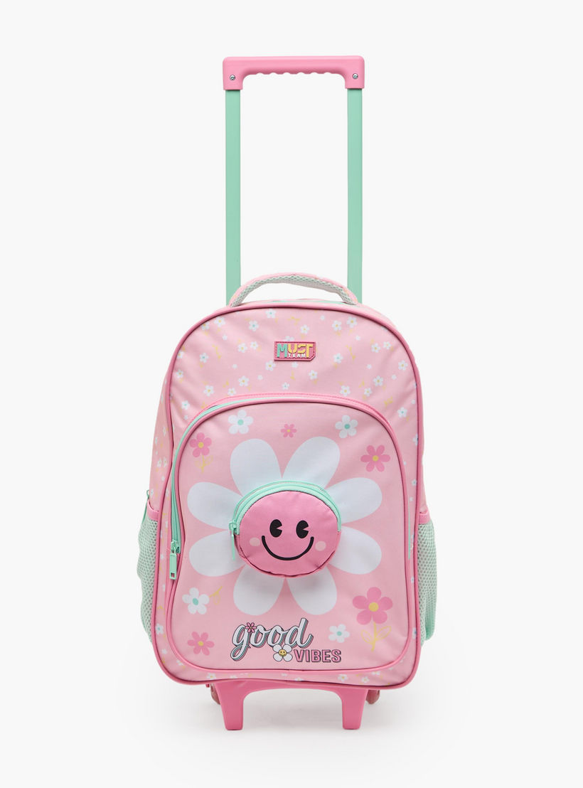 طقم شنطة ترولي مدرسية 5 قطع للبنات 5-8 سنوات مع شنطة غداء وطبعات من مست تيم - 16 بوصة-school-bagsandbackpacks-trolleybags-image-6